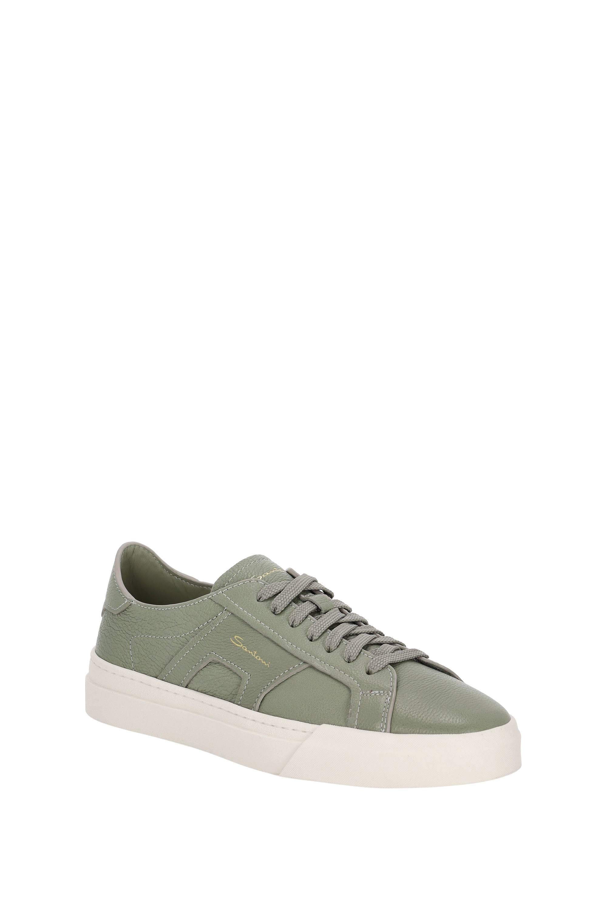 Sneaker in pelle martellata mod. Double Buckle MBGT21967PNNTSIW/2 V11 Santoni 