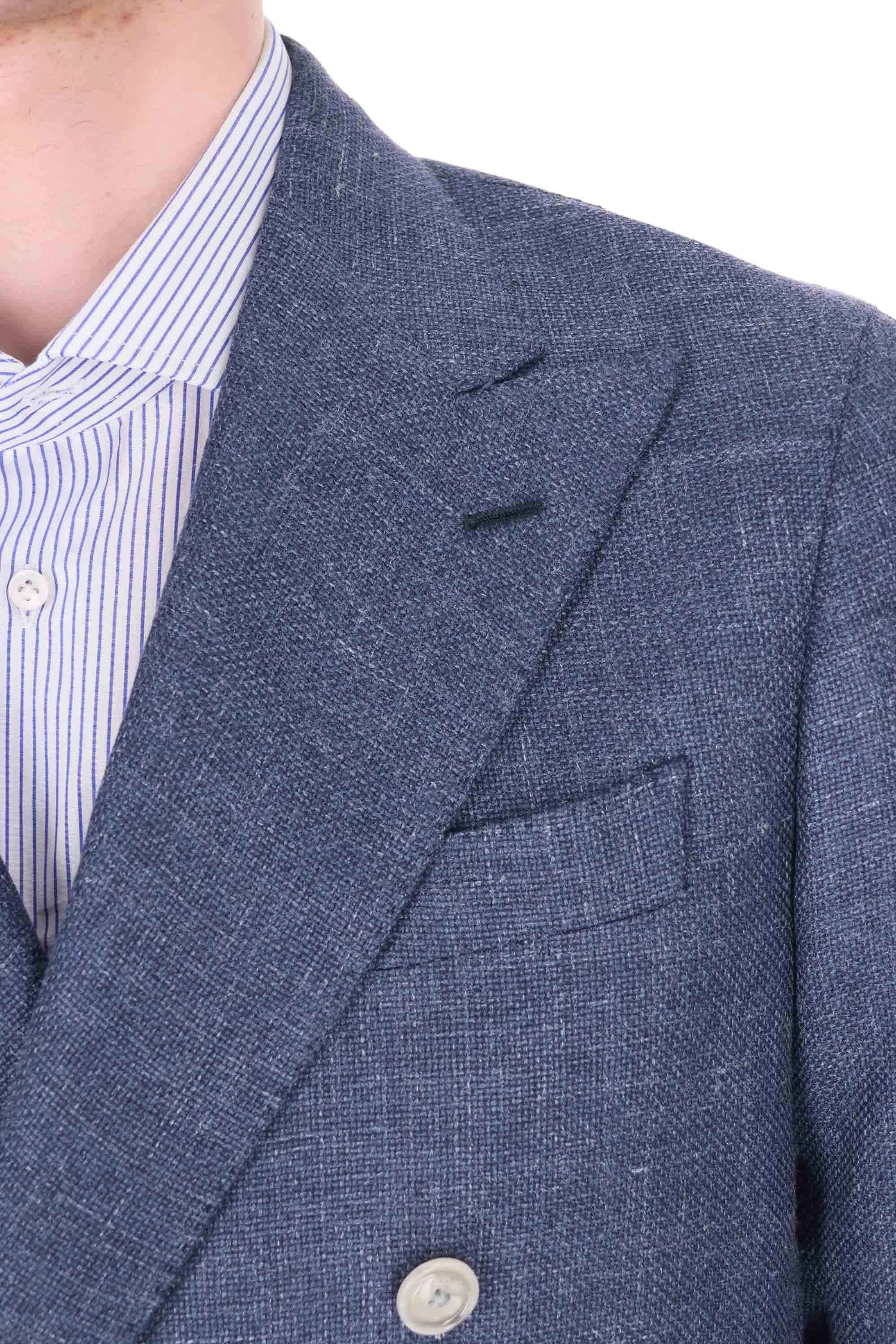 Barba Giacca doppiopetto sartoriale tramata in lana-seta-lino DP 53000 0088 