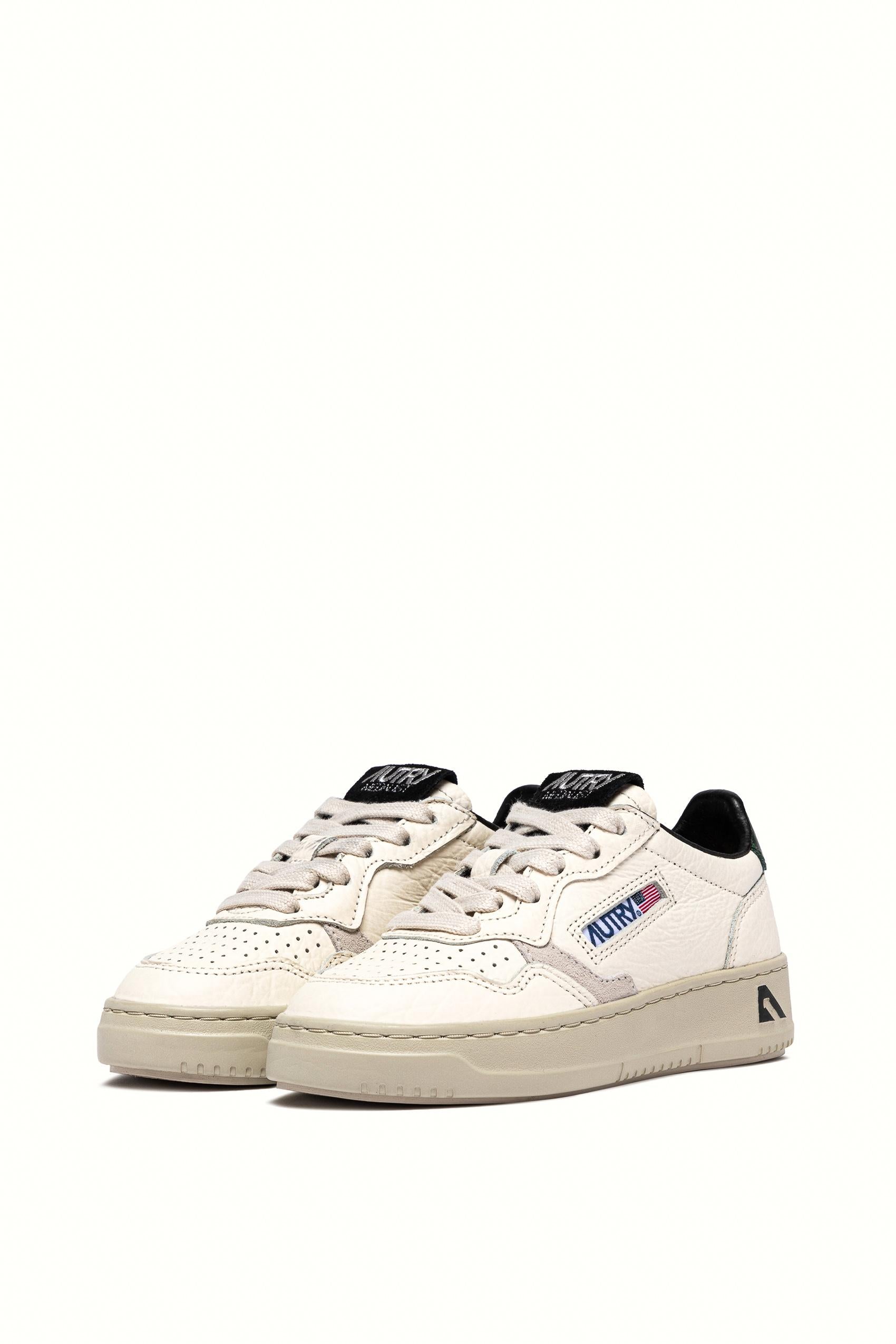 Sneaker bambino in pelle elephant talloncino verde KULK NU07 MOUN/LOFT/MAR Autry 