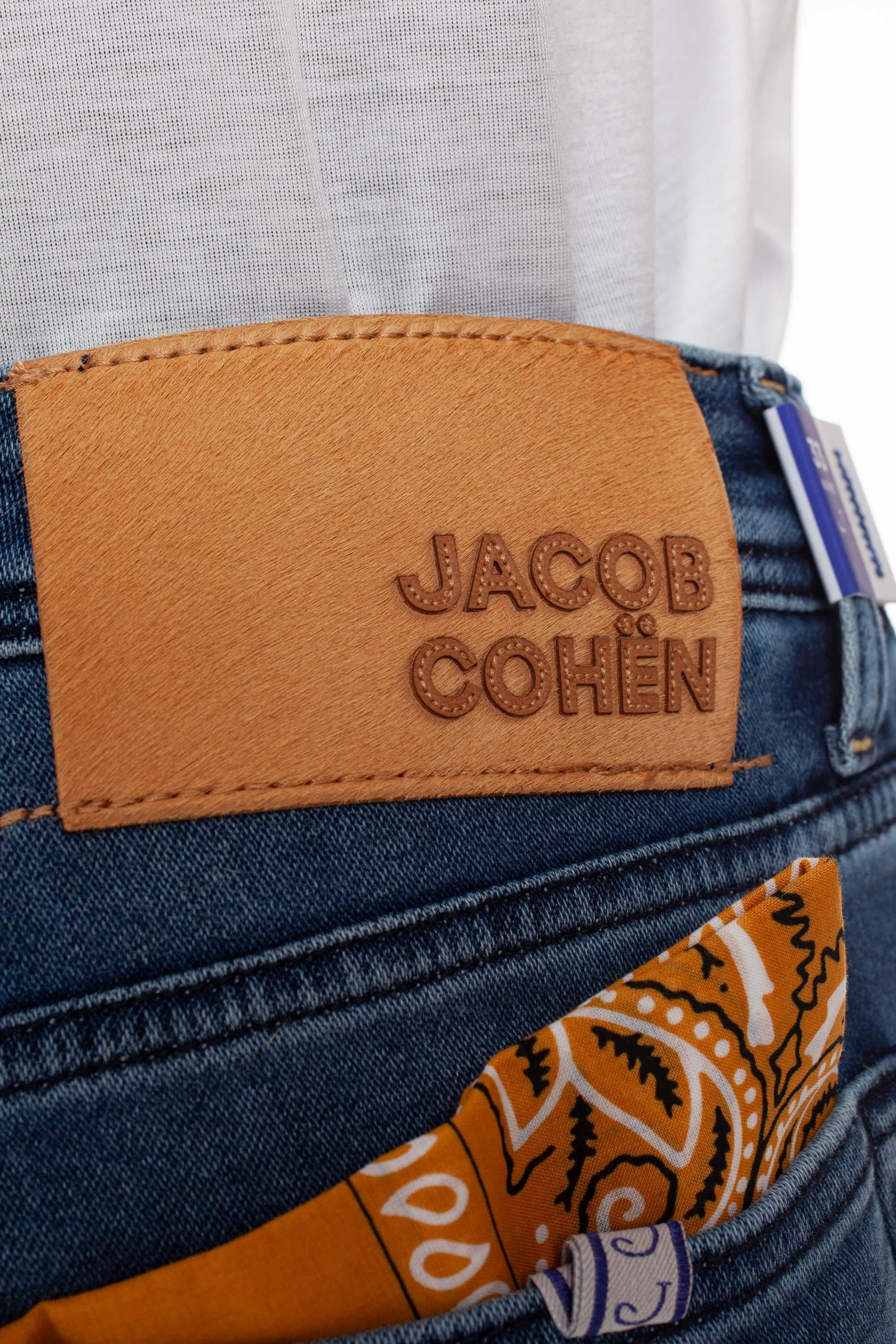 Jacob Cohen Jeans stretch etichetta beige in cavallino Nick fit E06 31 P3745 NICK 693D 