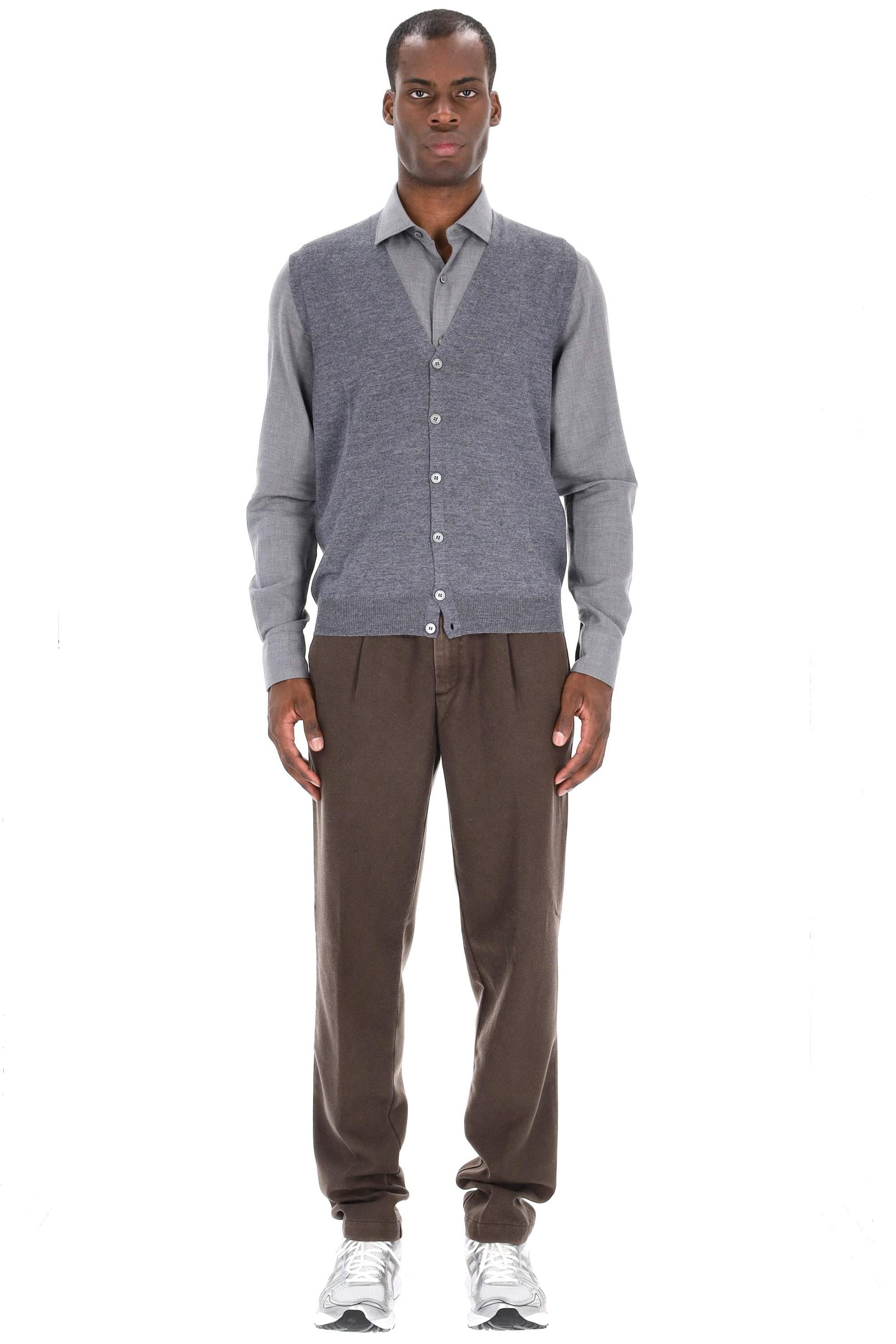Gilet in lana merino 1429658582 0088 088 Barba 