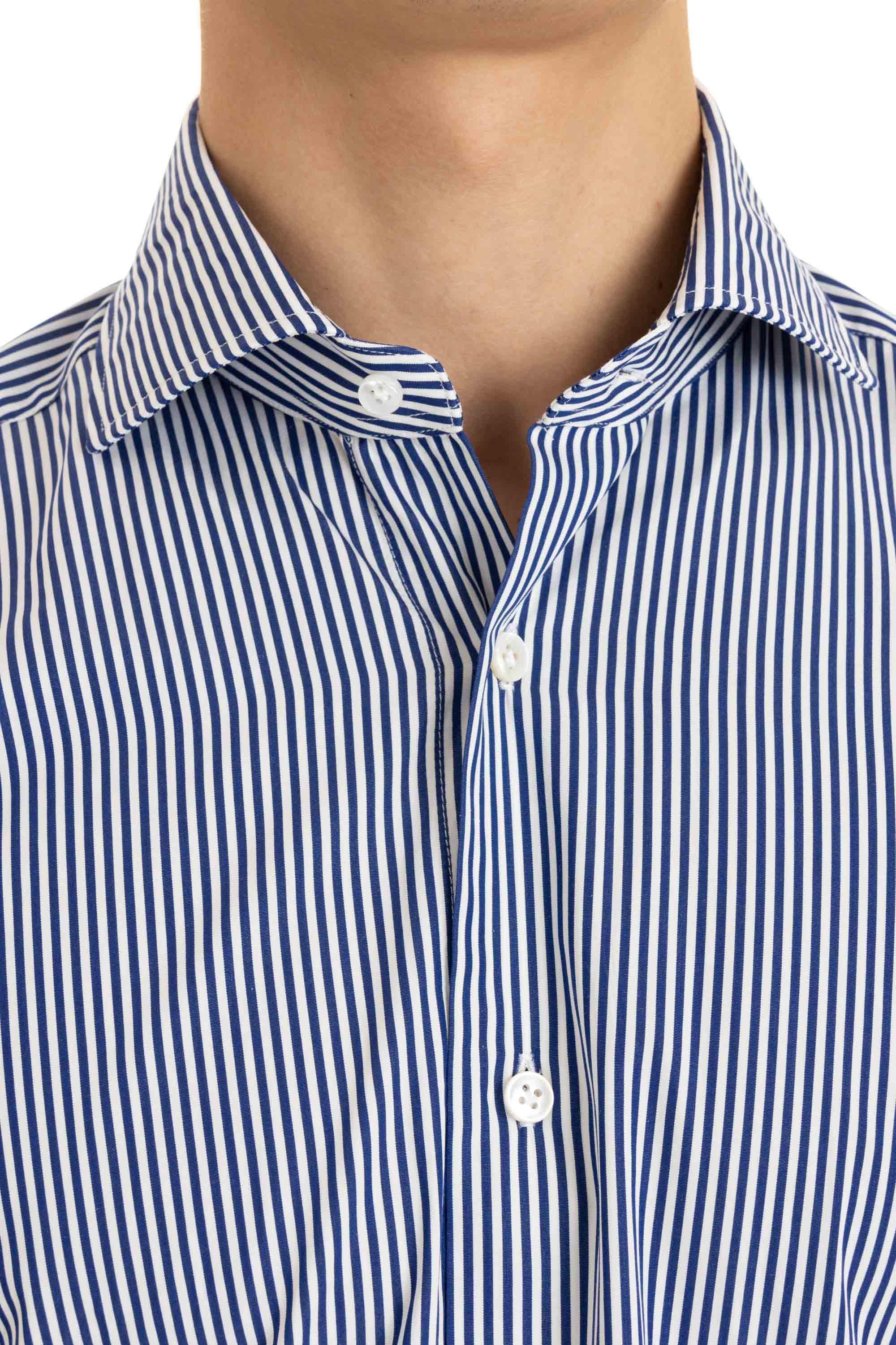 Camicia bacchettata in cotone Etichetta Culto K1U13P0144081.U 0001 Barba 