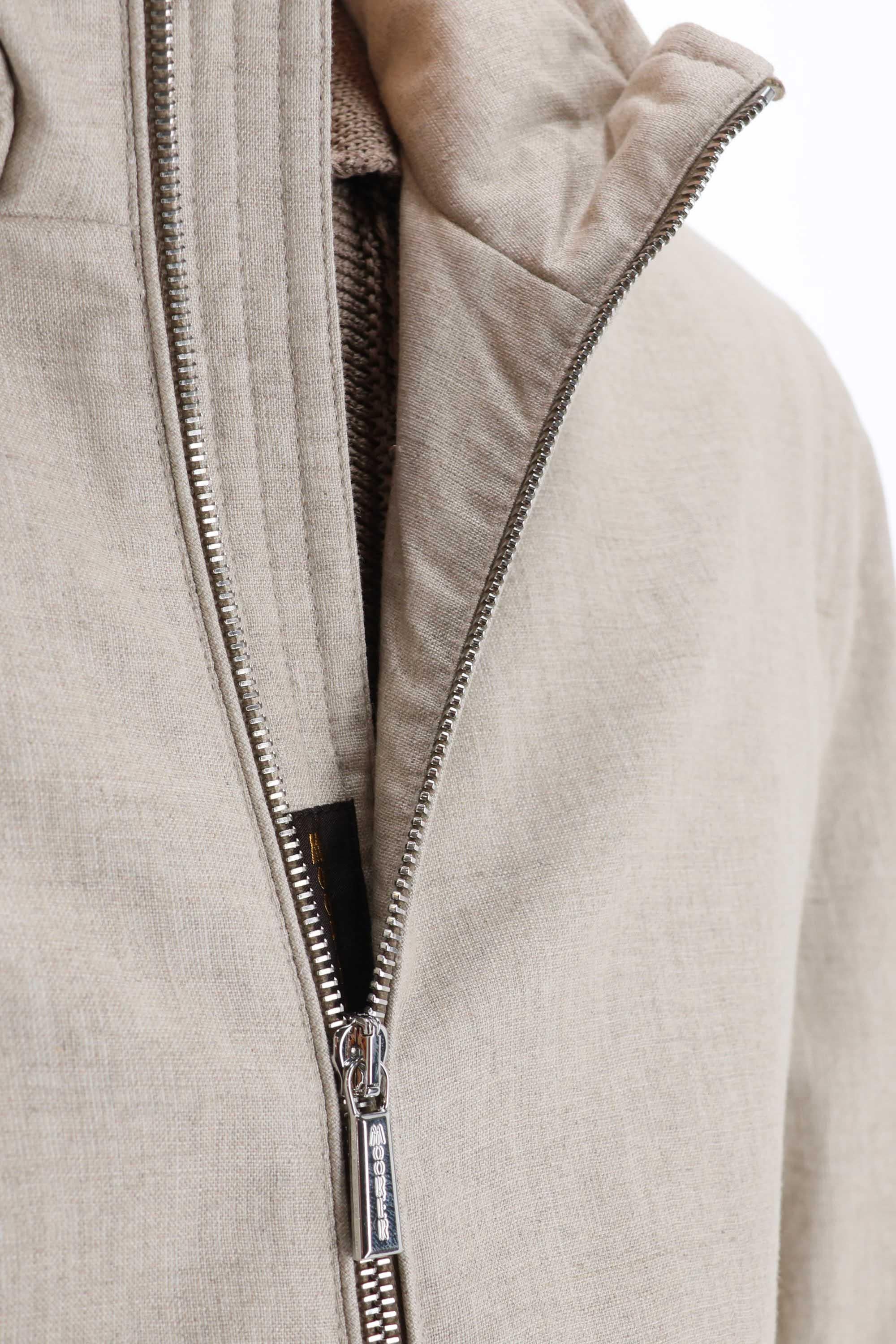 Giubbino in lino placcato anti acqua mod. Cayden-Ru CAYDEN-RU SAND Moorer 