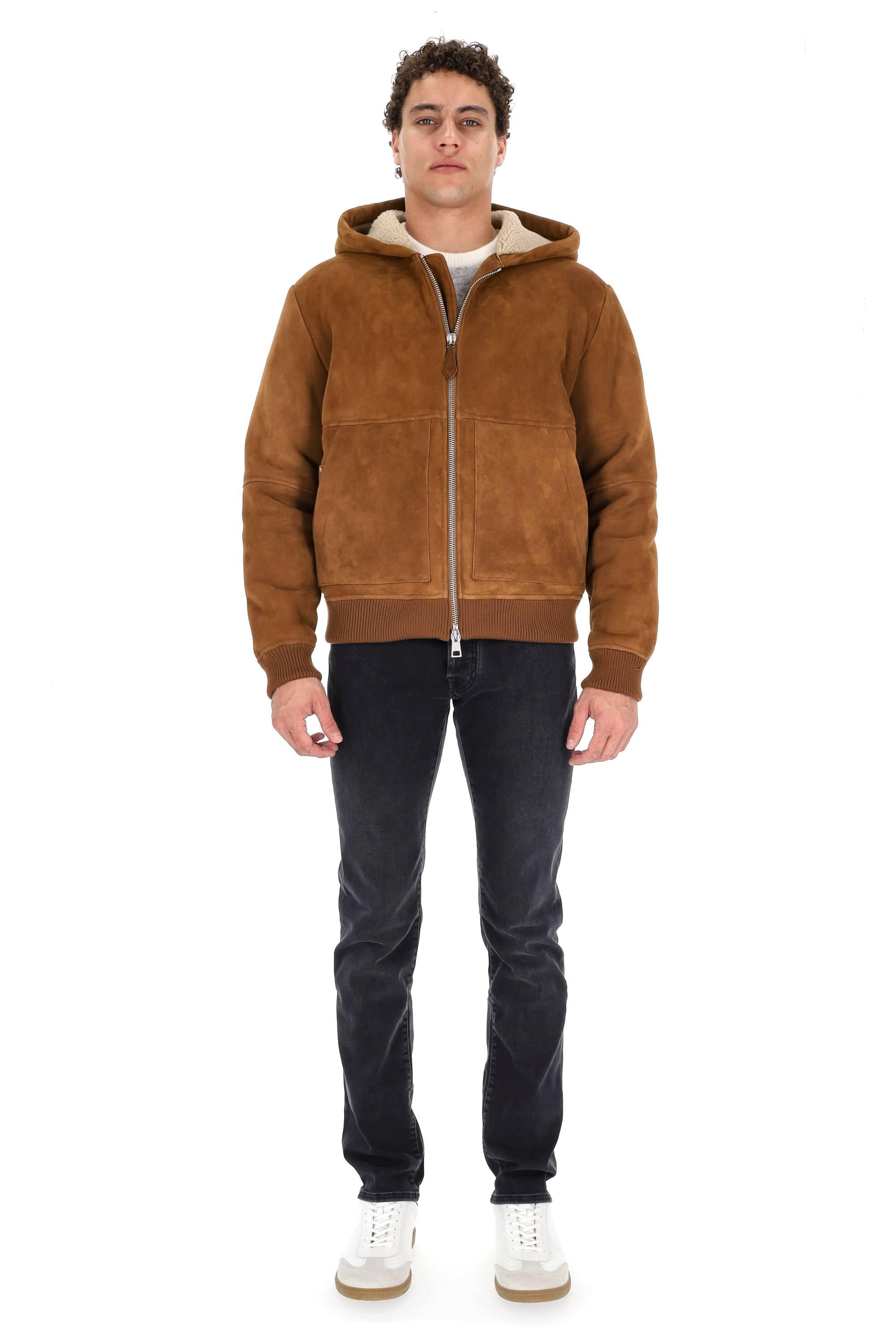 Jacob Cohen Giubbotto bomber in montone con cappuccio JUR_HR081-001-D1375 G01 