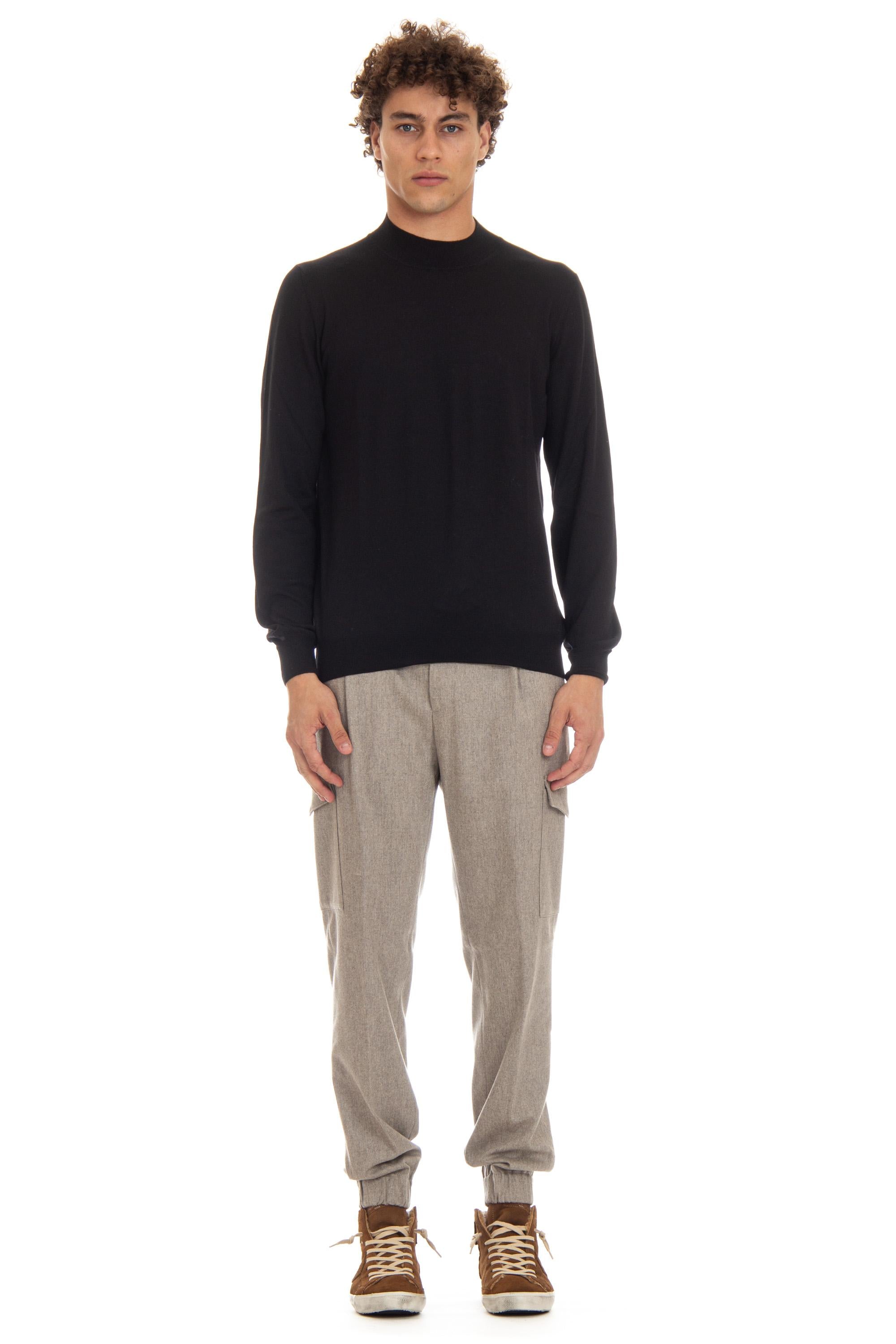 Maglia lupetto in lana vergine extrafine 1479045554 0099 099 Barba 