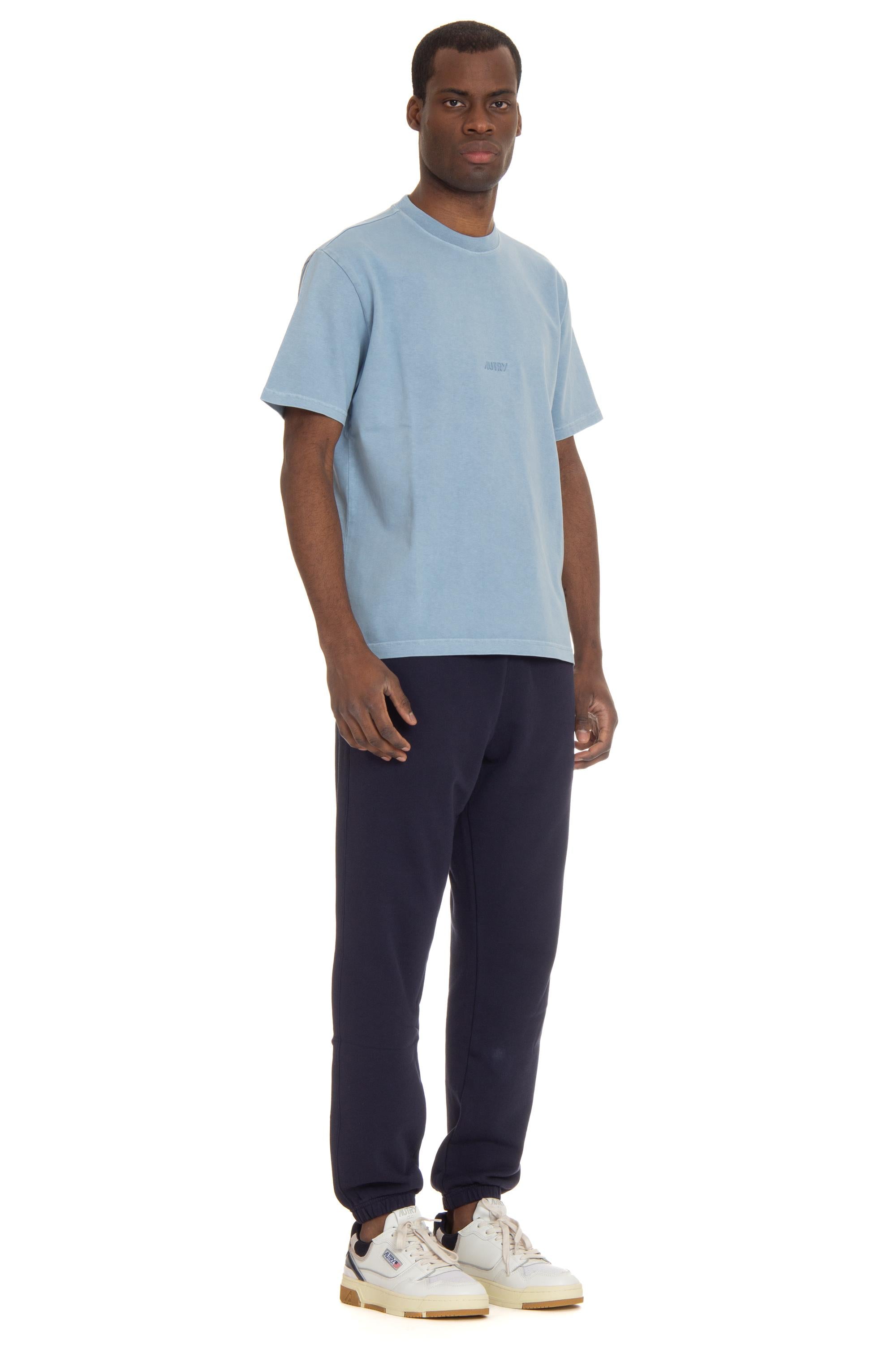 Autry T-shirt in cotone con logo centrale TSPM 578A BLUE 