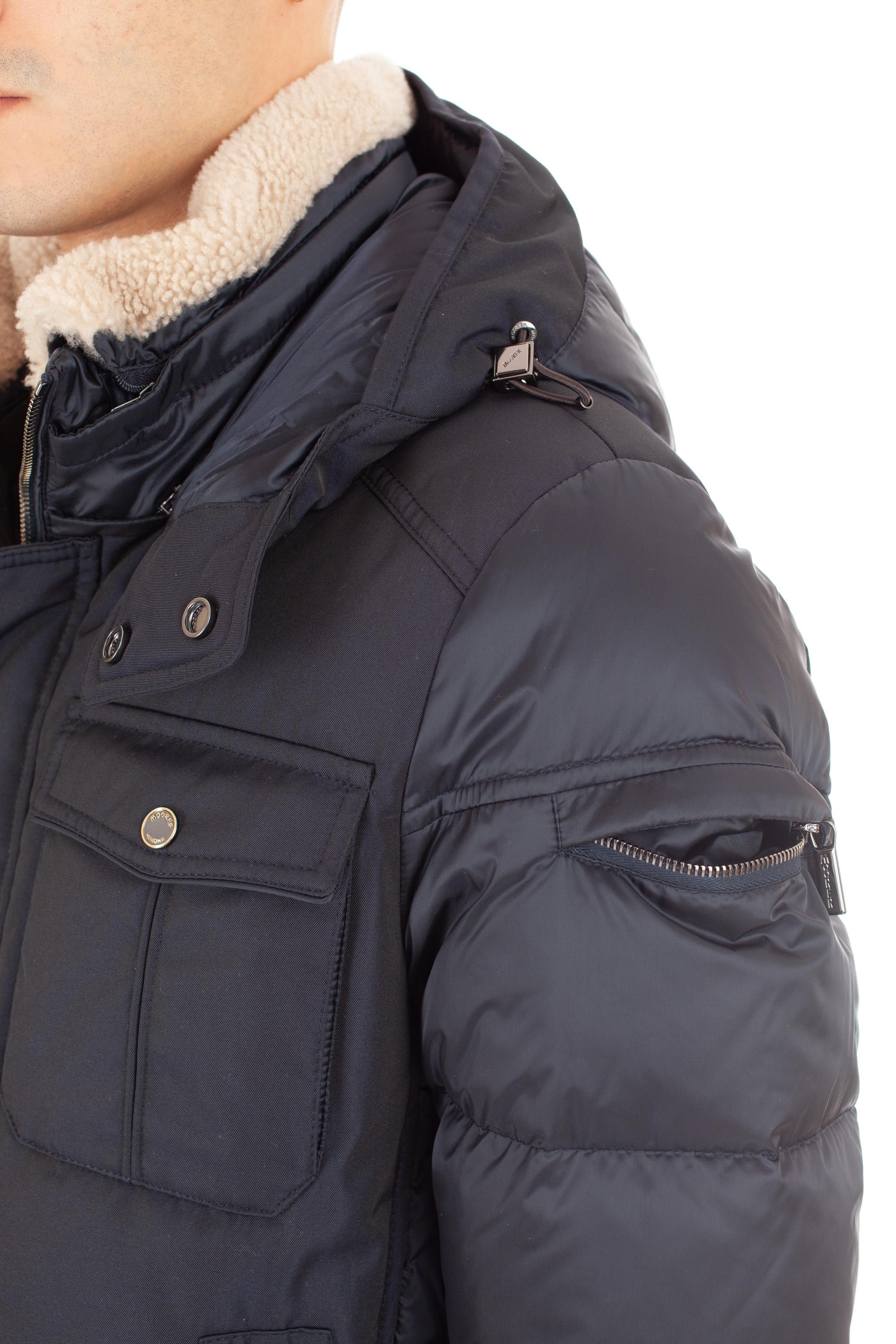 Piumino bomber con collo in montone mod. clif-wco CLIF-WCO U0498 Moorer 