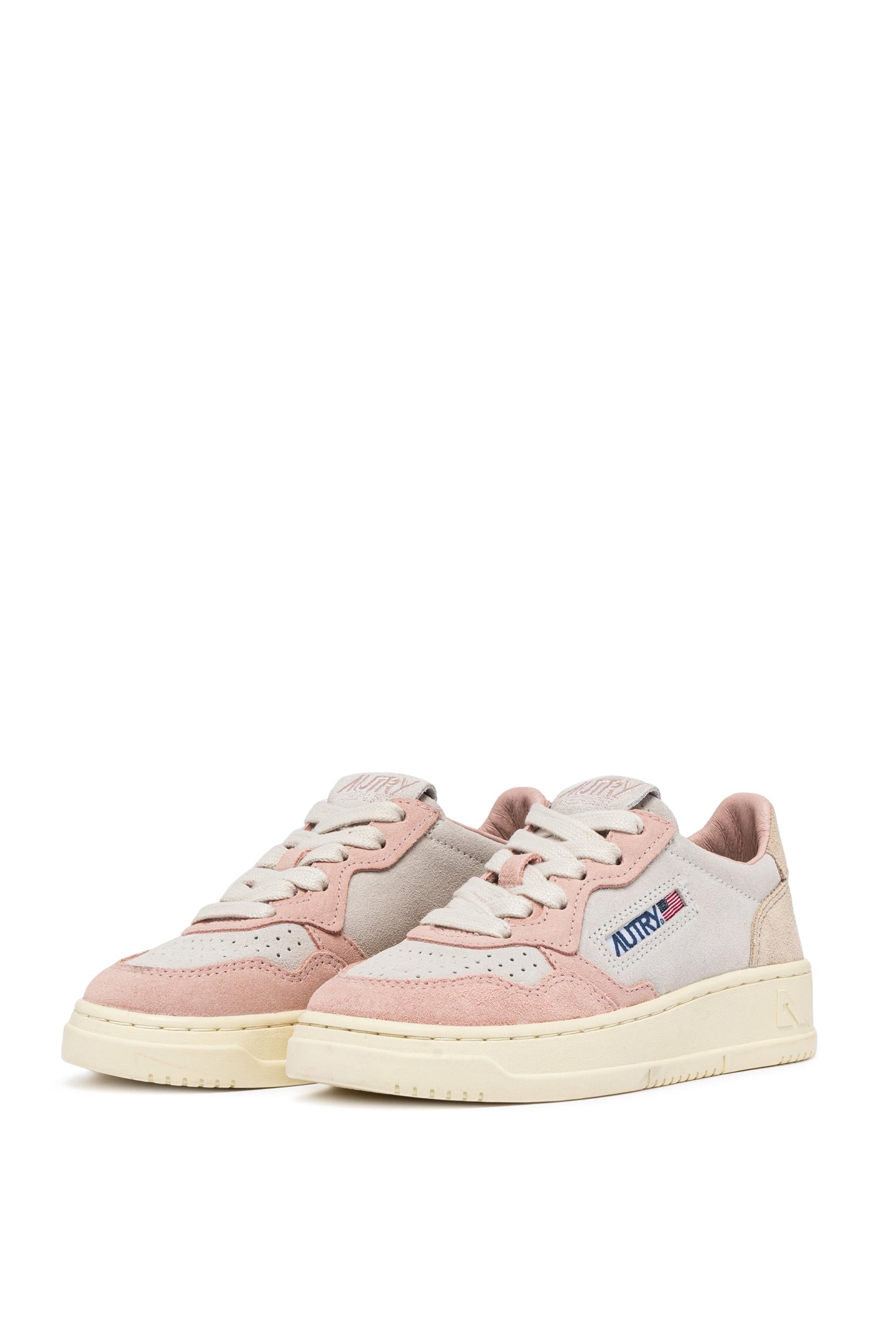 Sneaker Medalist bambino multicolor in camoscio KULK 3U01 POW/WH/SAND Autry 