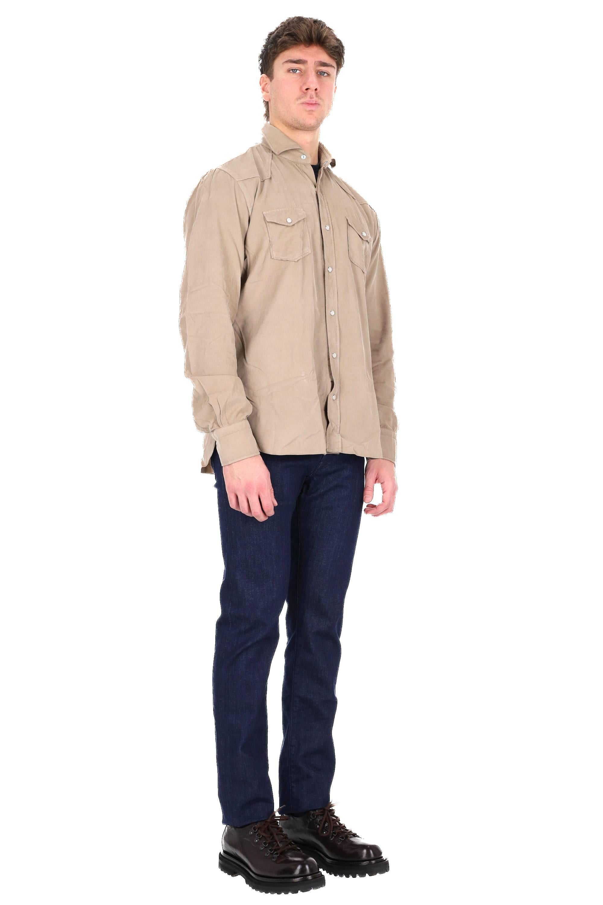 Barba Camicia in velluto duemila righe modello texano WSU02P2050060.U 0006 