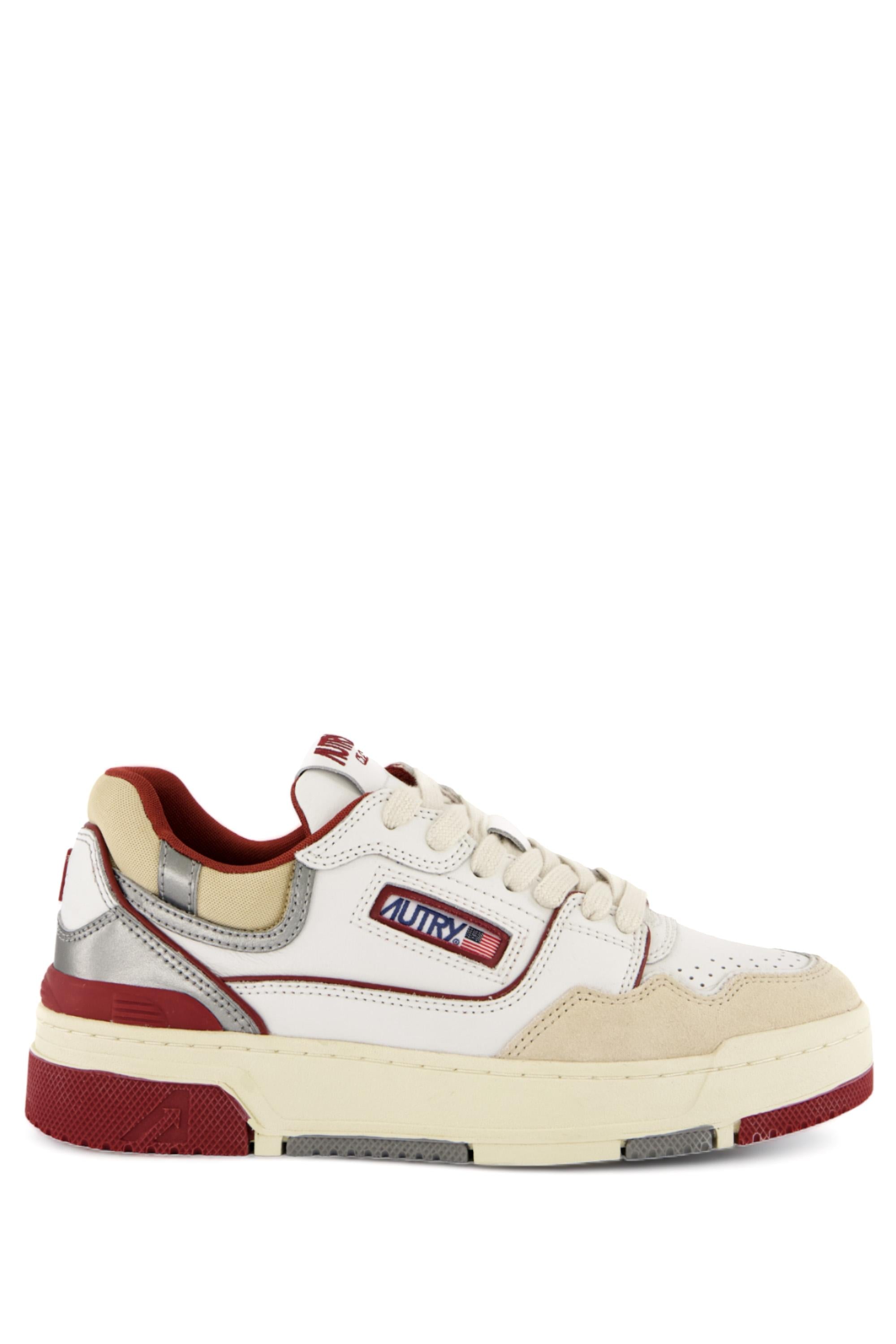 Sneaker basket donna CLC con dettagli rossi ROLW MM40 DAHLIAS/STEEL Autry 