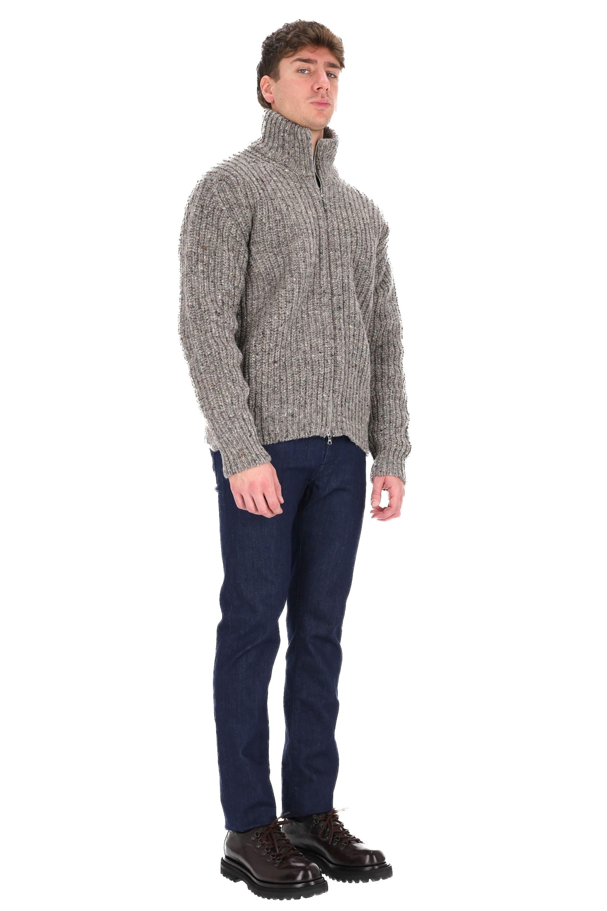 Howlin' Maglia full zip in lana sale pepe LOOSE ENDS GREYMIX 