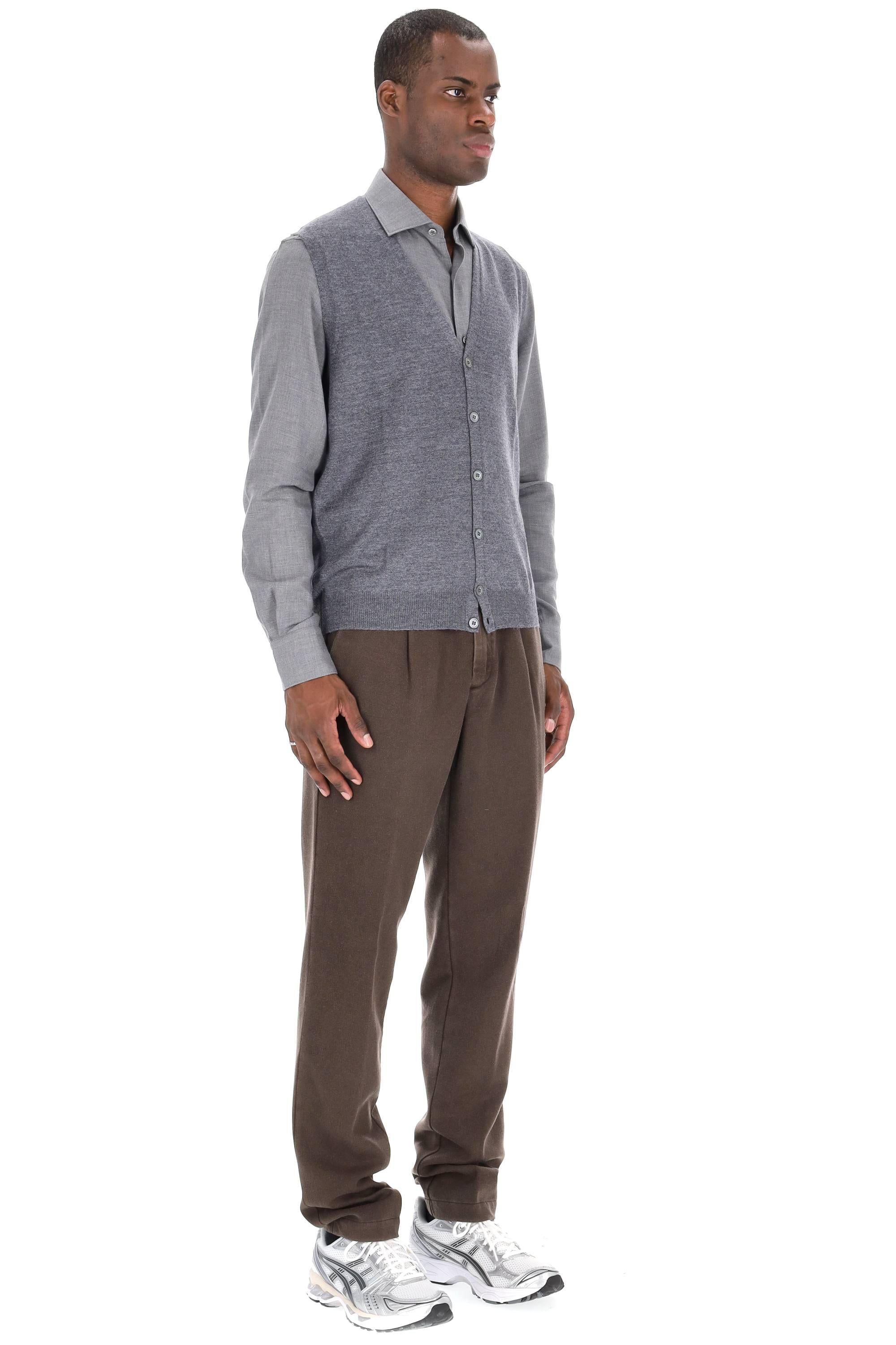 Gilet in lana merino 1429658582 0088 088 Barba 