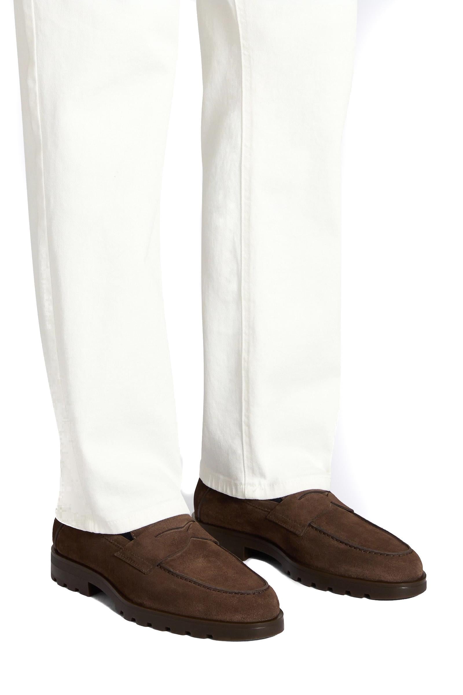 Santoni Mocassino in camoscio fondo carro in gomma MGDC18610DTRBSEY T50 