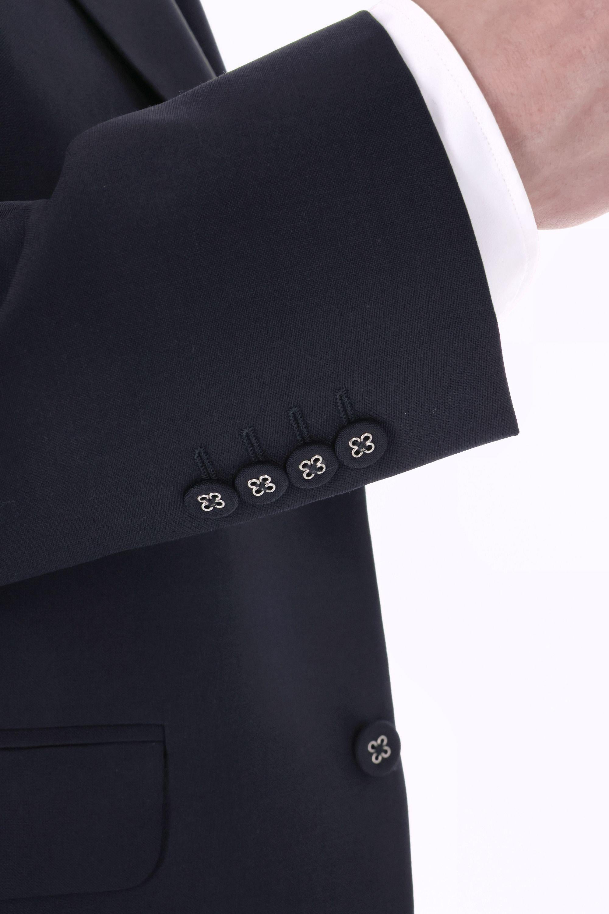 Officine Générale Giacca in lana monopetto modello Kent MTLG400 DARK NAVY 