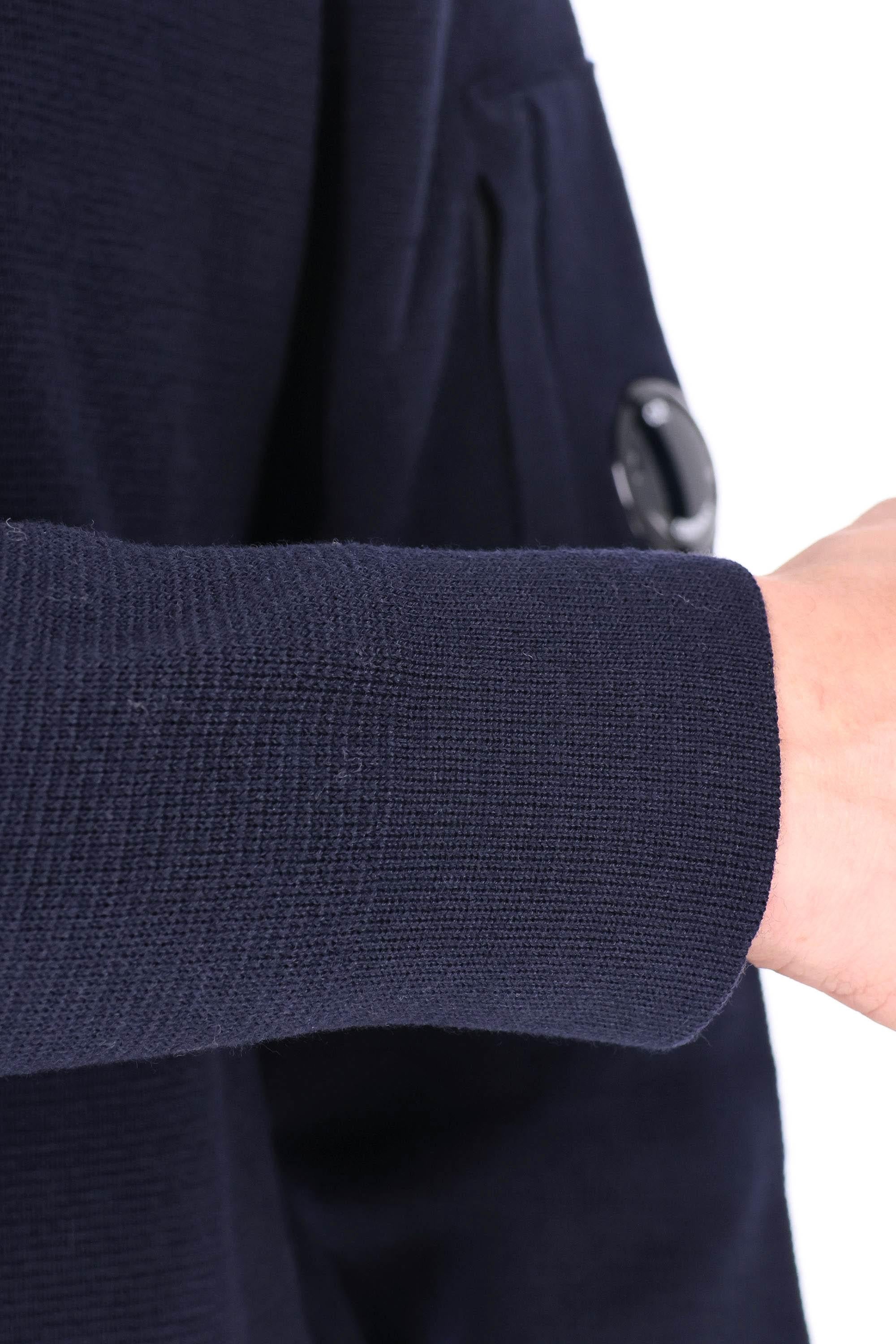CP Company Maglia mezza zip in lana re-wool MKN201A00-6595A 888 