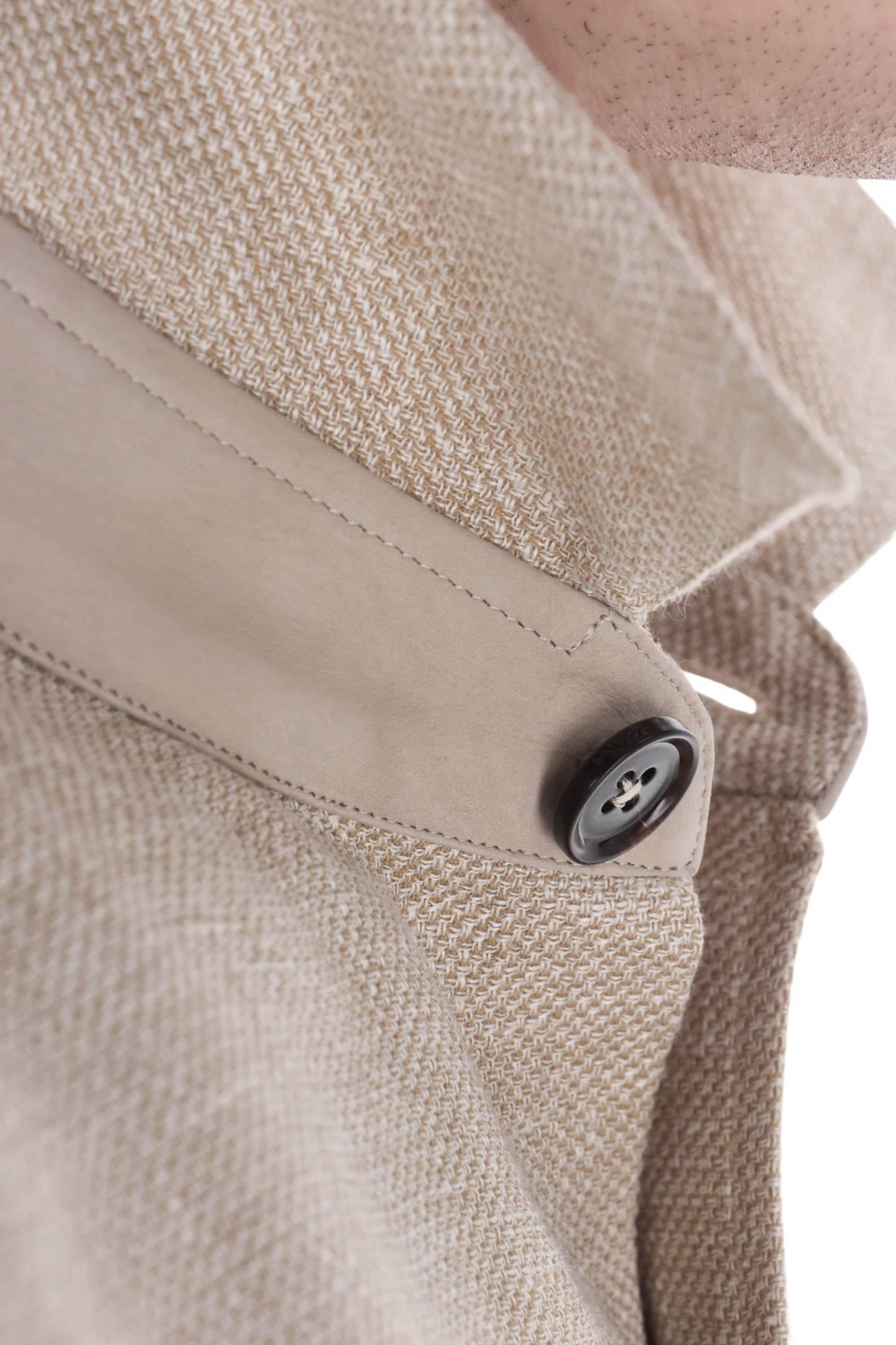 Zegna Overshirt in cashmere-lino-seta UHV75A3-SOT52 N03G 