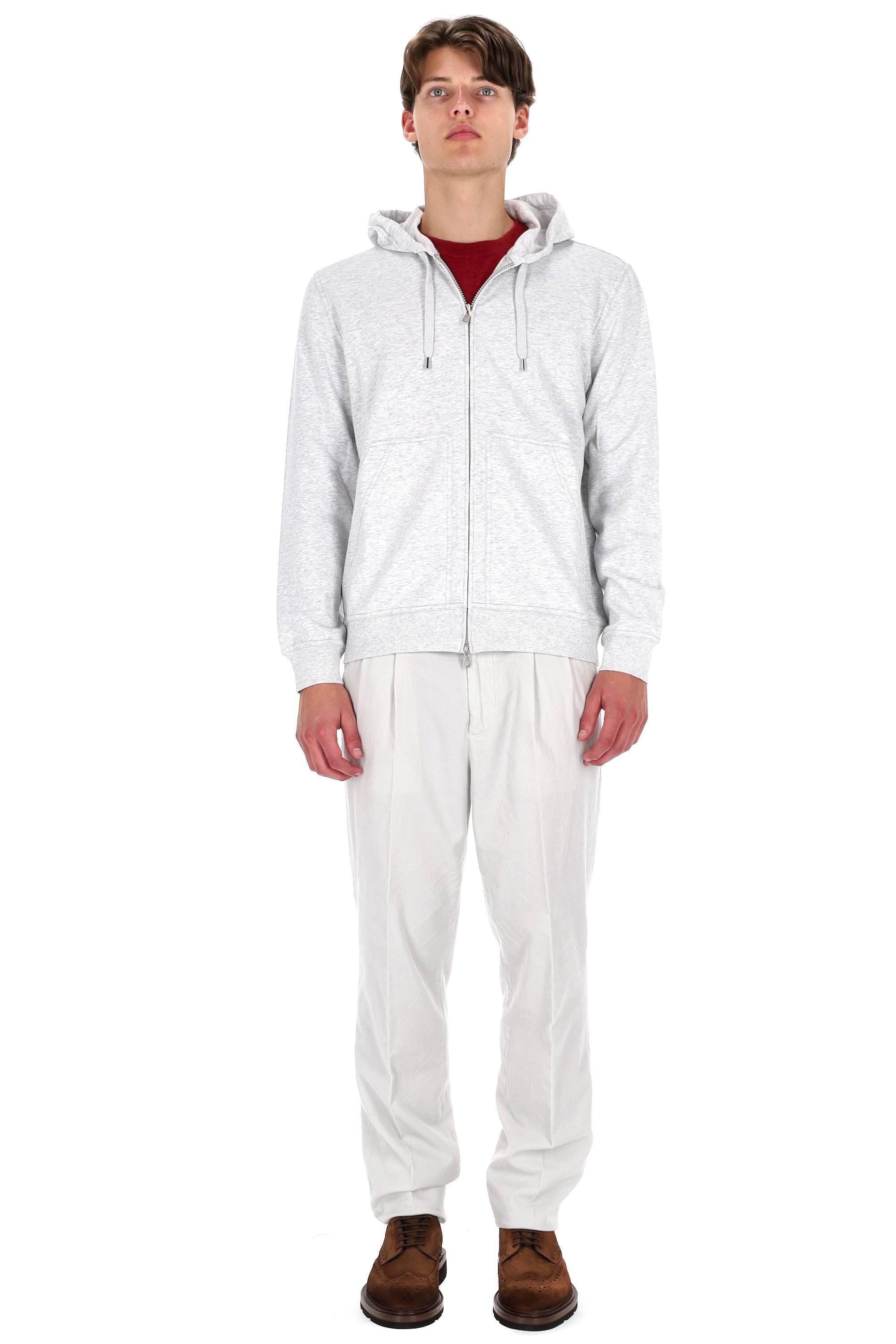 Brunello Cucinelli Felpa full zip con cappuccio in cotone MW8639069G C3657 
