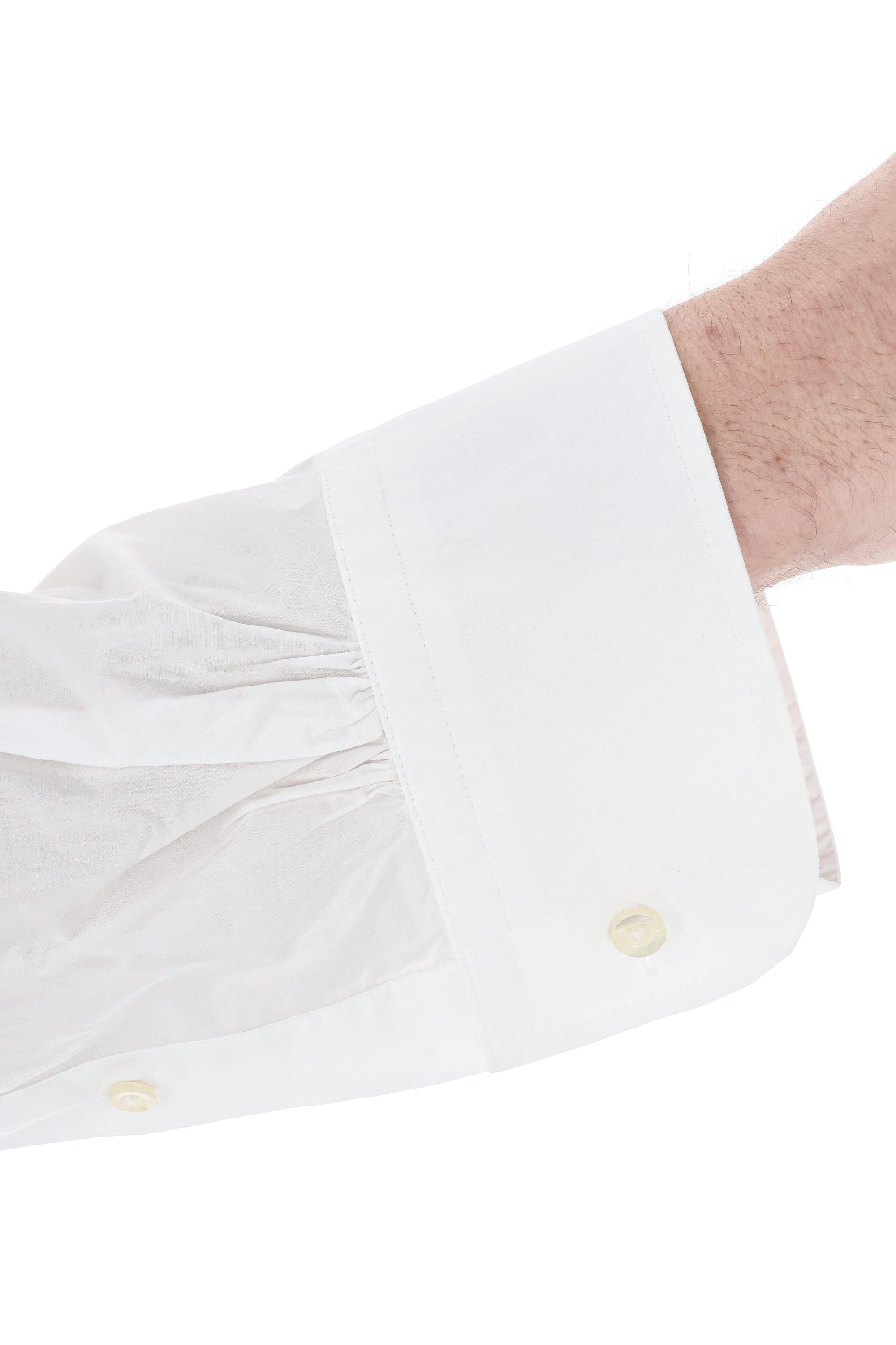 Officine Générale Camicia in popeline di cotone collo italiano MSHI002R WHIE 