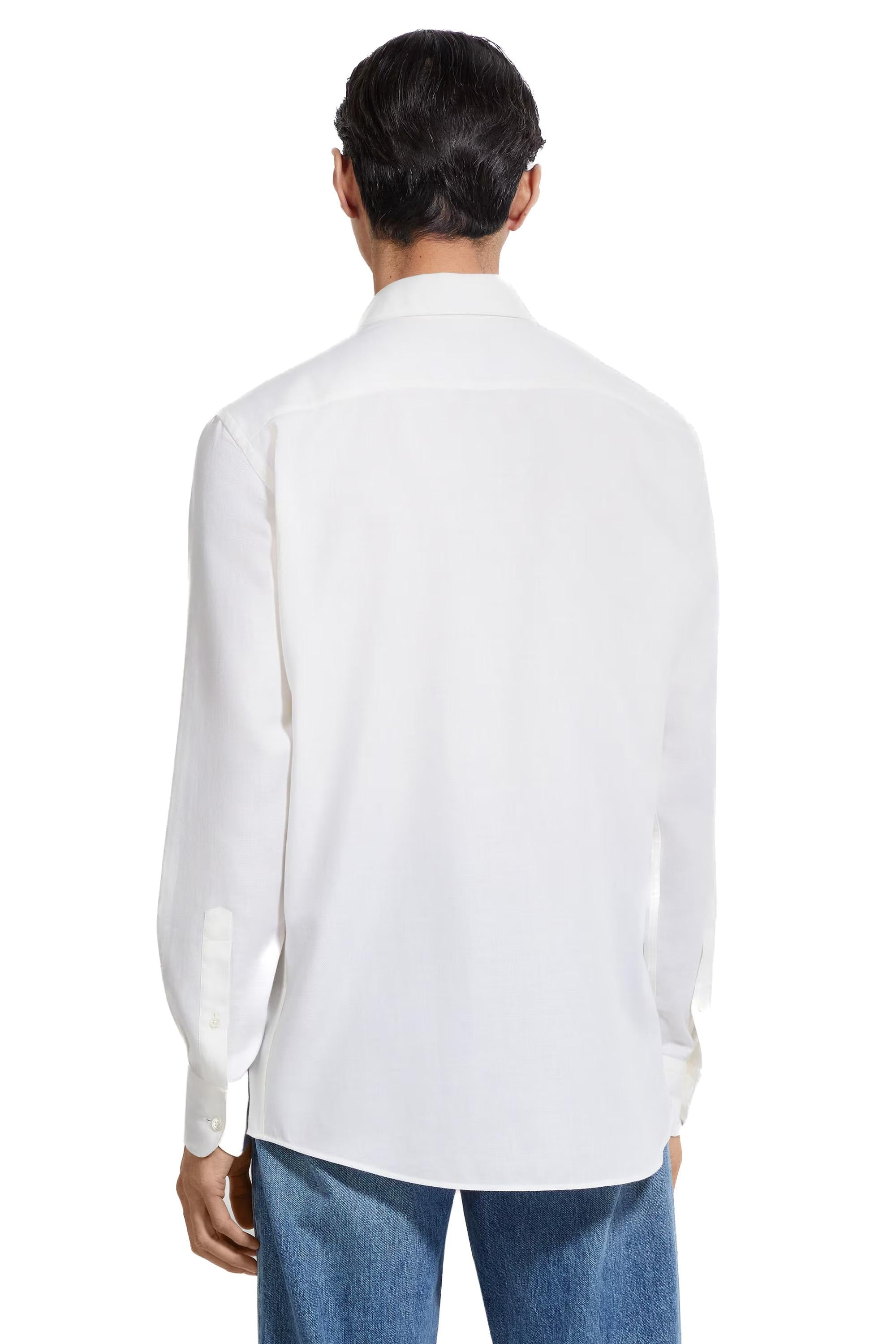 Zegna Camicia CashCo in cotone-cashmere E8X44A6-SRF5/4 210 