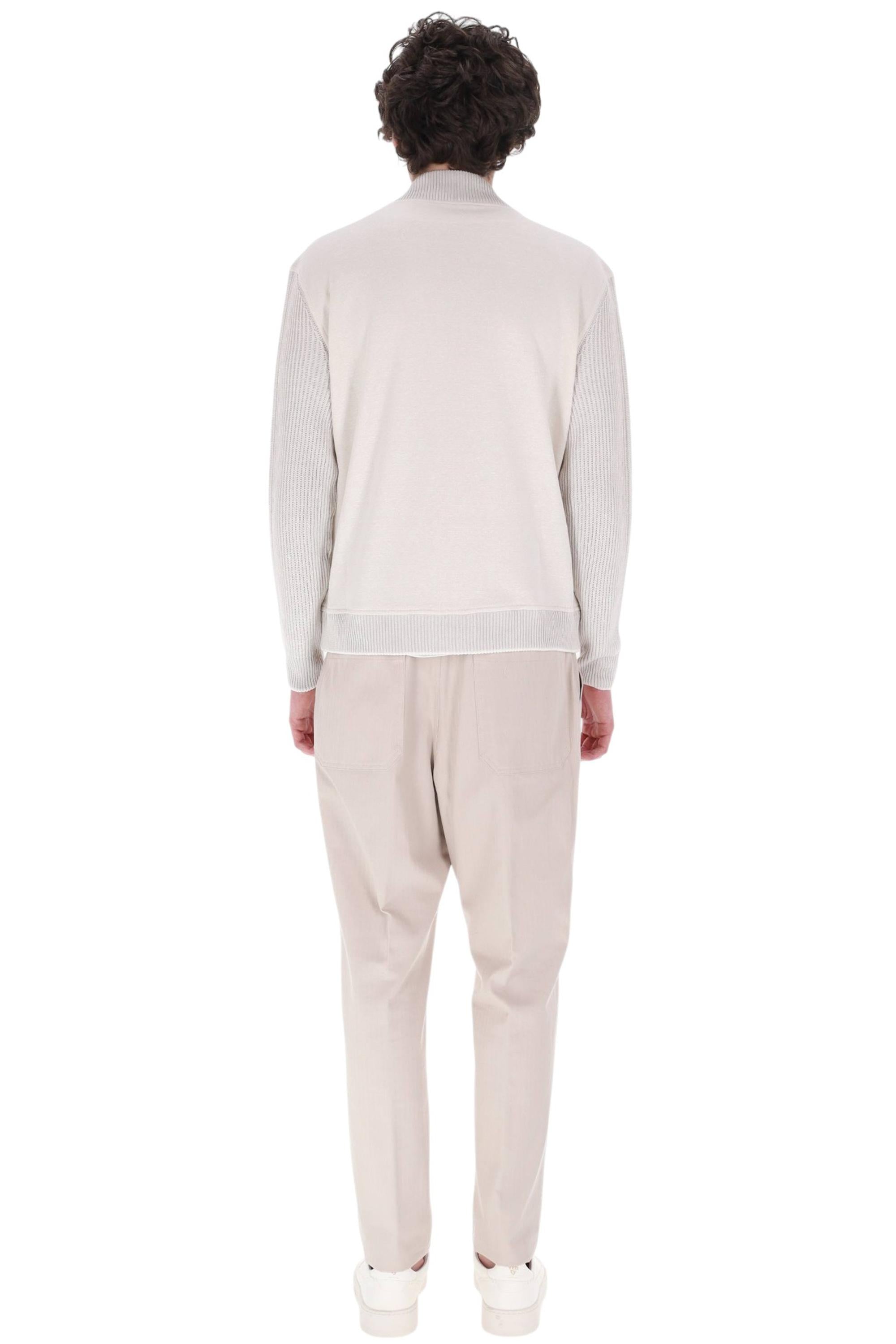 Eleventy Giubbino collo baseball in cotone-lino M75GBTM32 TES0M200 02-01 