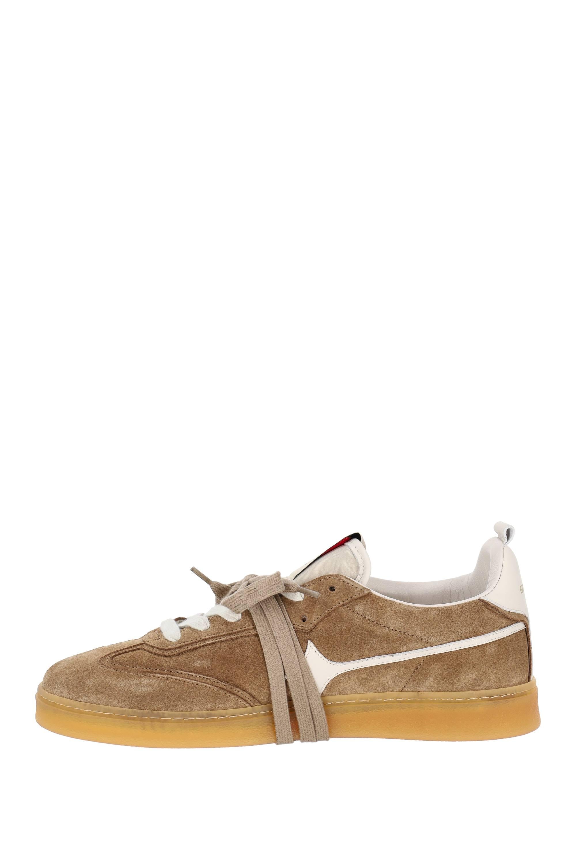 Garden of God Sneaker Earth in camoscio con dettagli in pelle EARTH SUEDE DARK BEIGE 