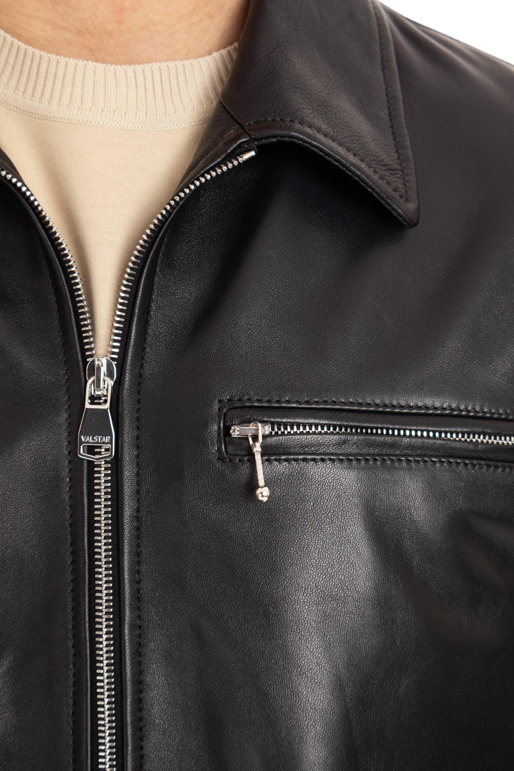 Salvatore Santoro Bomber in nappa supersoft 46515-U BLACK 