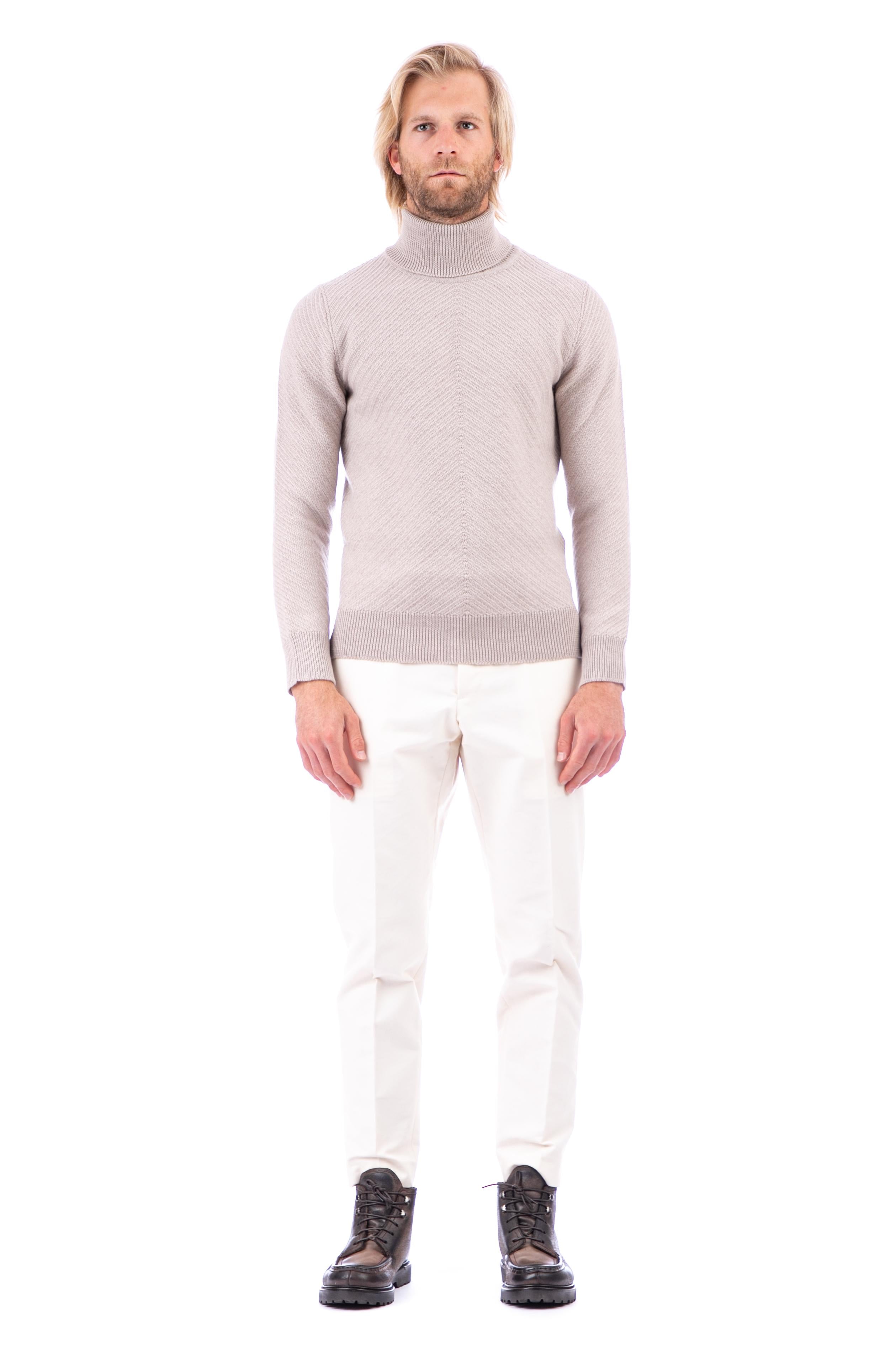 Lardini Maglia dolcevita in lana diagonale IRLMML272 IR59005 120 