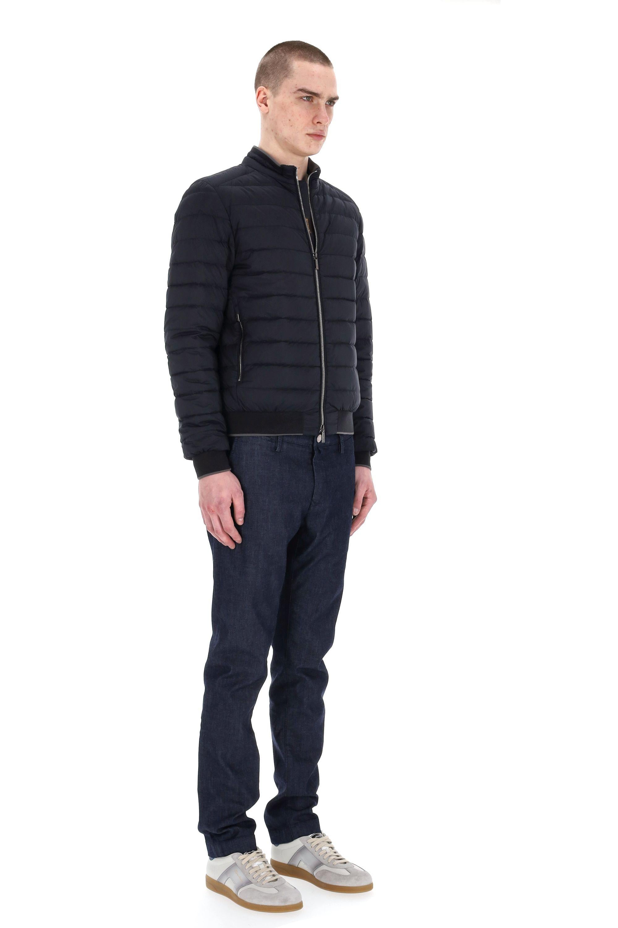 Giubbino bomber in fine piumino mod. Strauss-S3 STRAUSS-S3 DARK BLU Moorer 