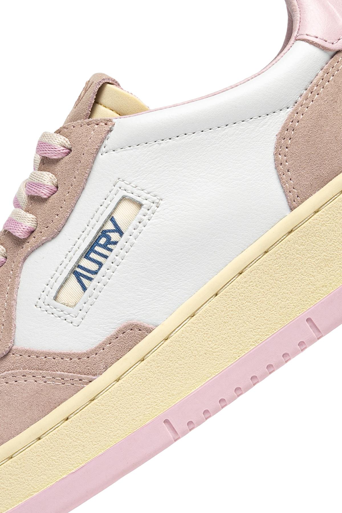 Autry Sneaker donna Medalist in pelle e camoscio lacci bicolor AULW BW01 WHT/PHARD 