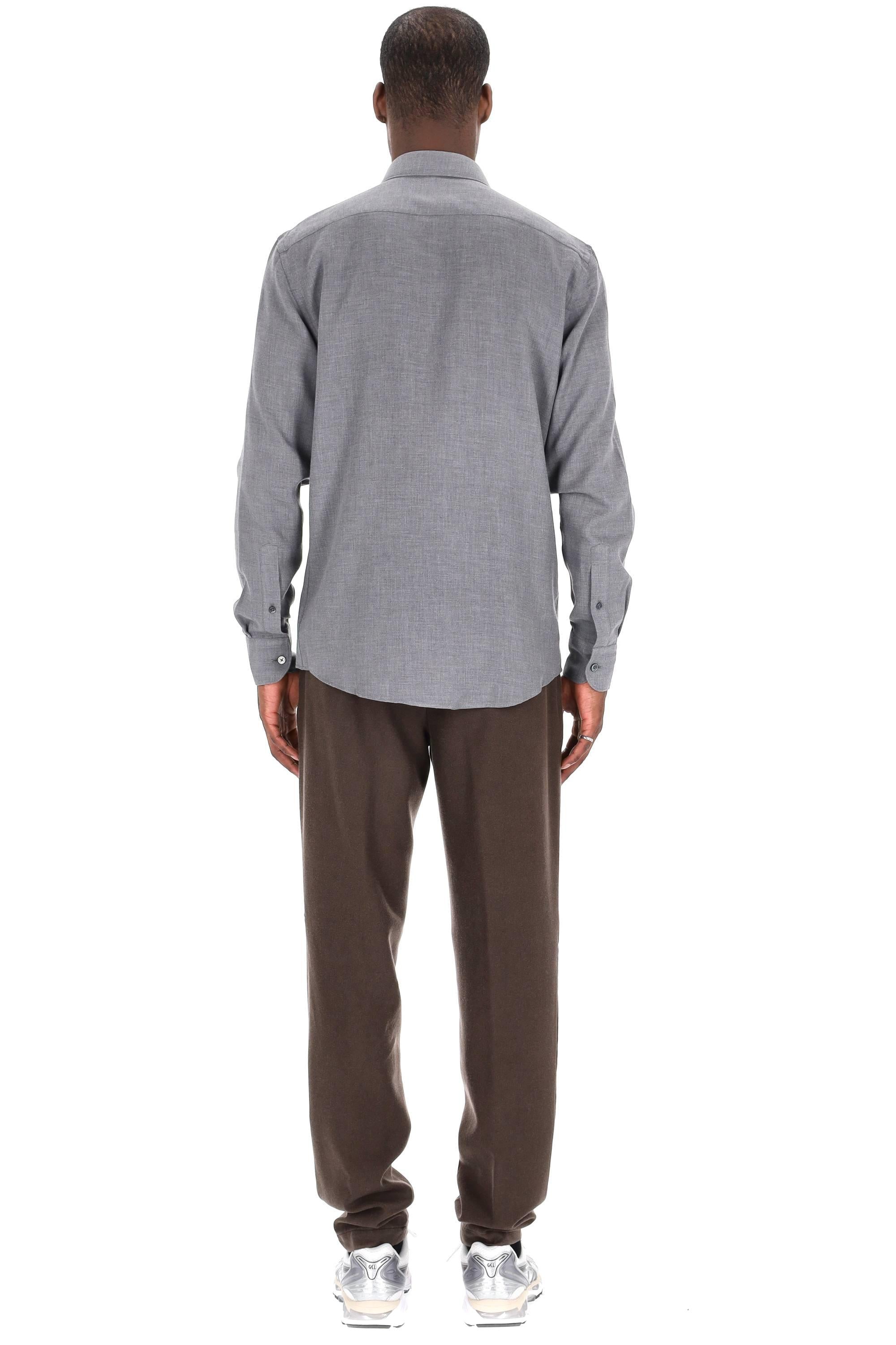 Camicia in cotone e cashmere E8X44A6-SRF5/2 046 Zegna 