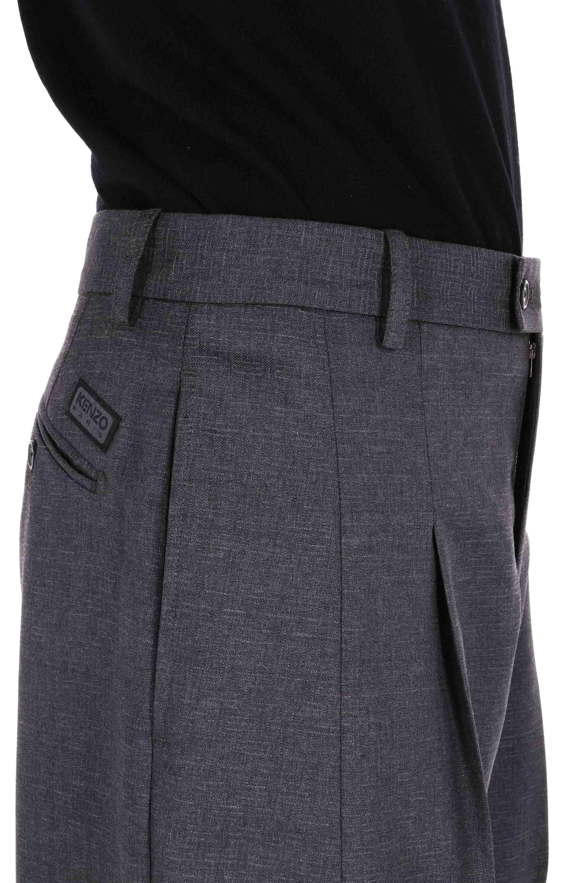 Kenzo Pantaloni Weave lana vergine FF65PA3689ID 92 