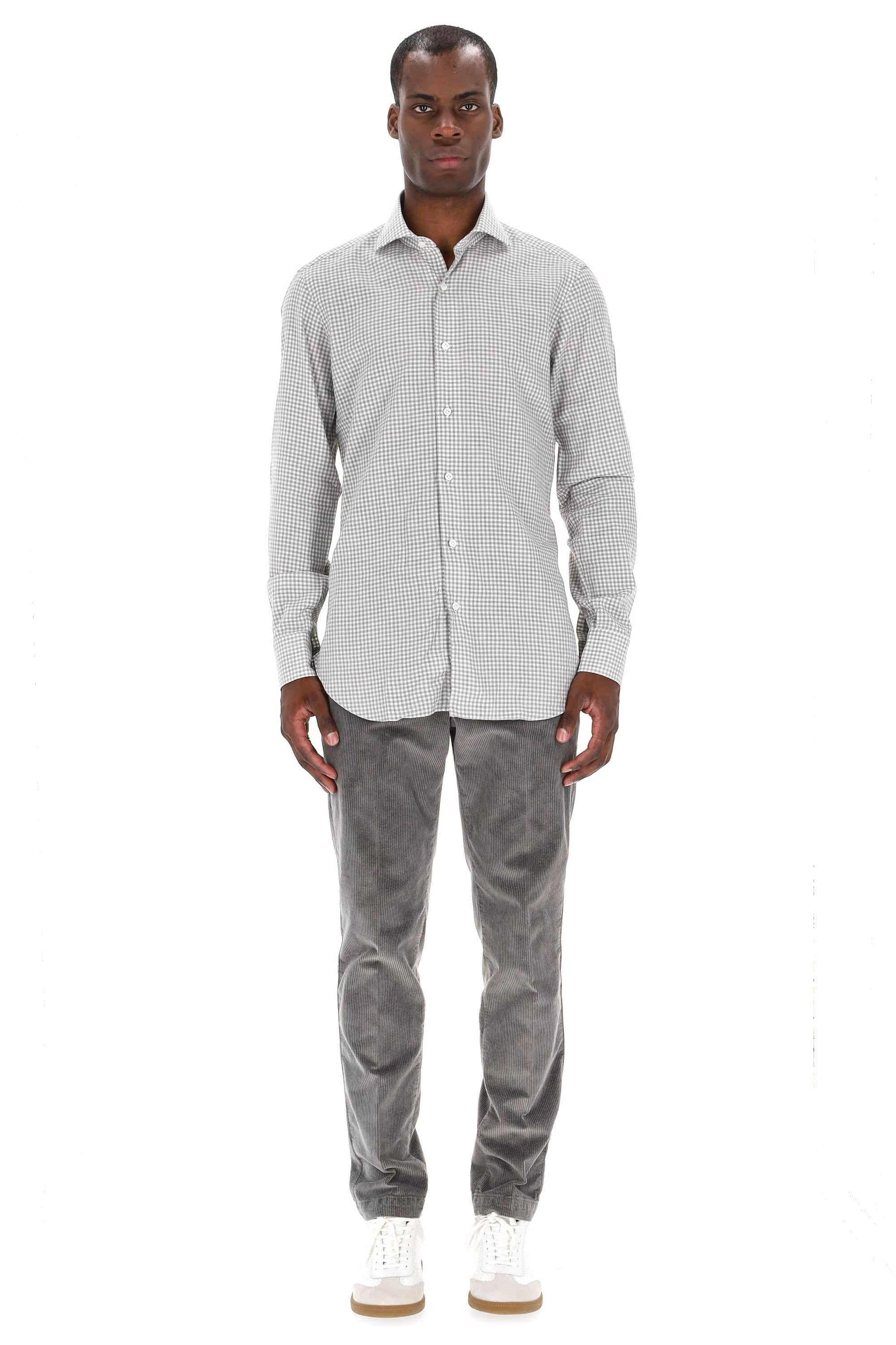 Camicia in cotone vichy linea Culto K1U13P0150002.U 0004 Barba 