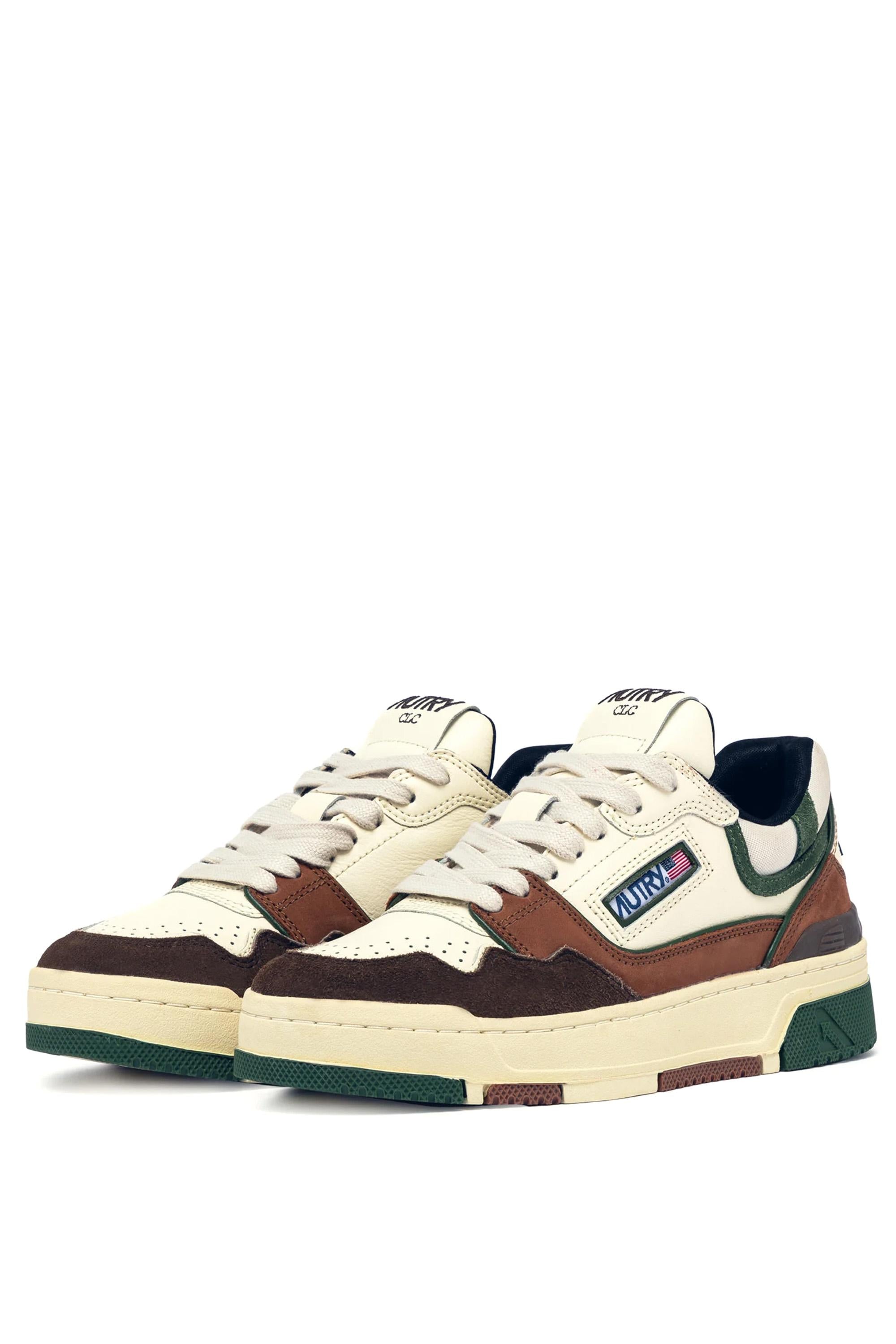 Sneaker basket donna CLC tonalità verde marrone ROLW UN03 EBONY/MIL Autry 