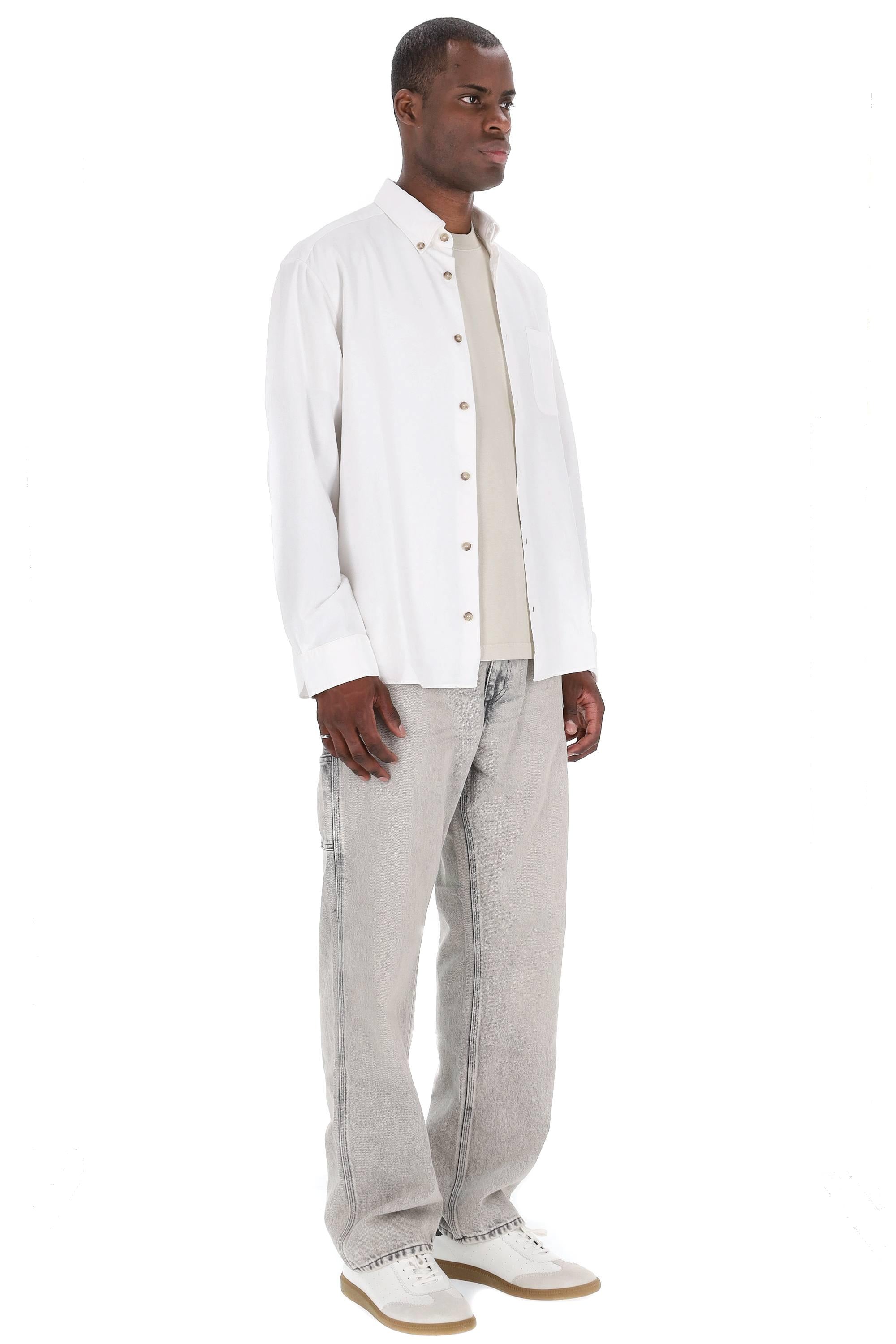 A.P.C. Camicia in piquet di cotone con taschino Relax fit COHAH-H12599/2 AAC 