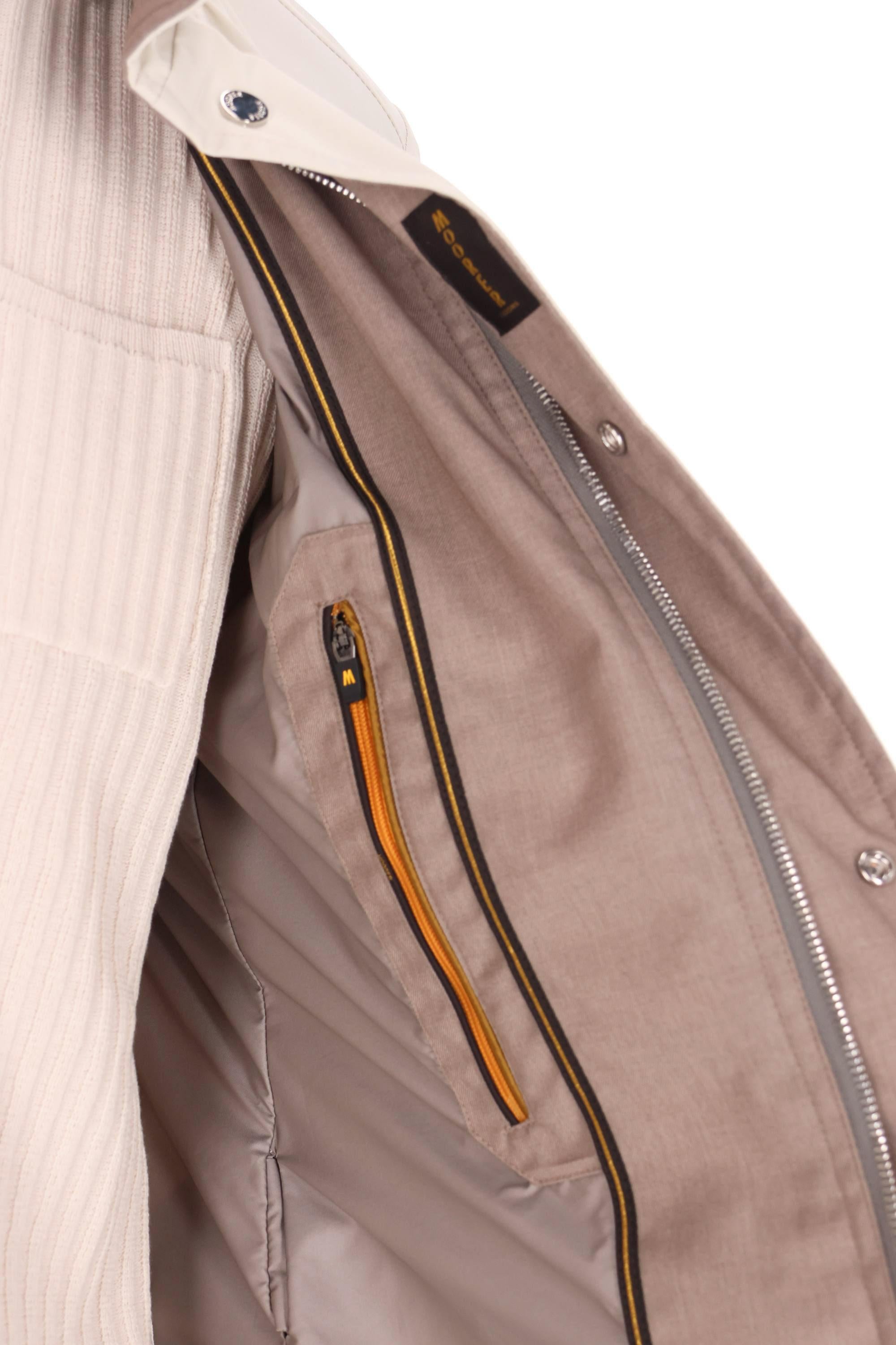 Moorer Giubbino-giacca in twill di poliestere mod. Sten-At STEN-AT AVORIO 