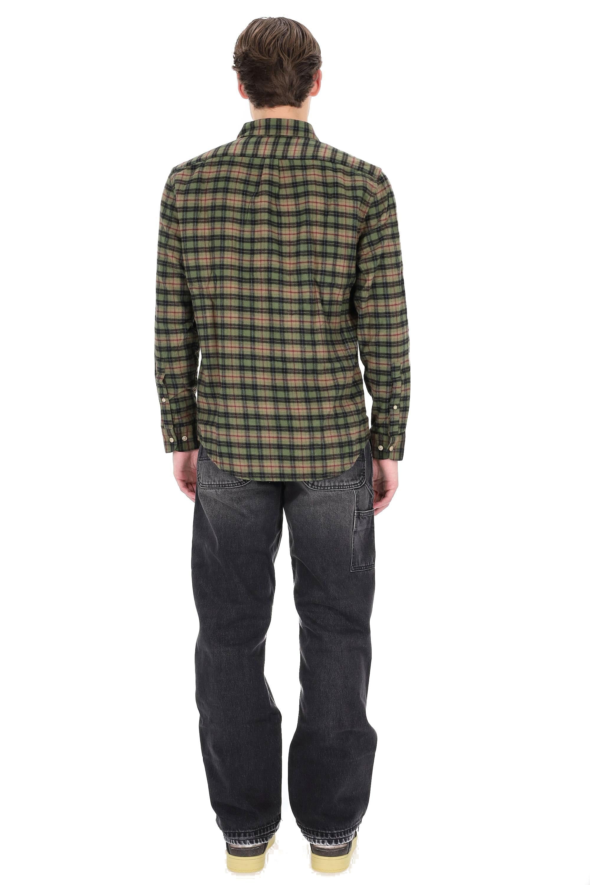 Portuguese Flannel Camicia in flanella di cotone modello Parque 061 MLTCLR 