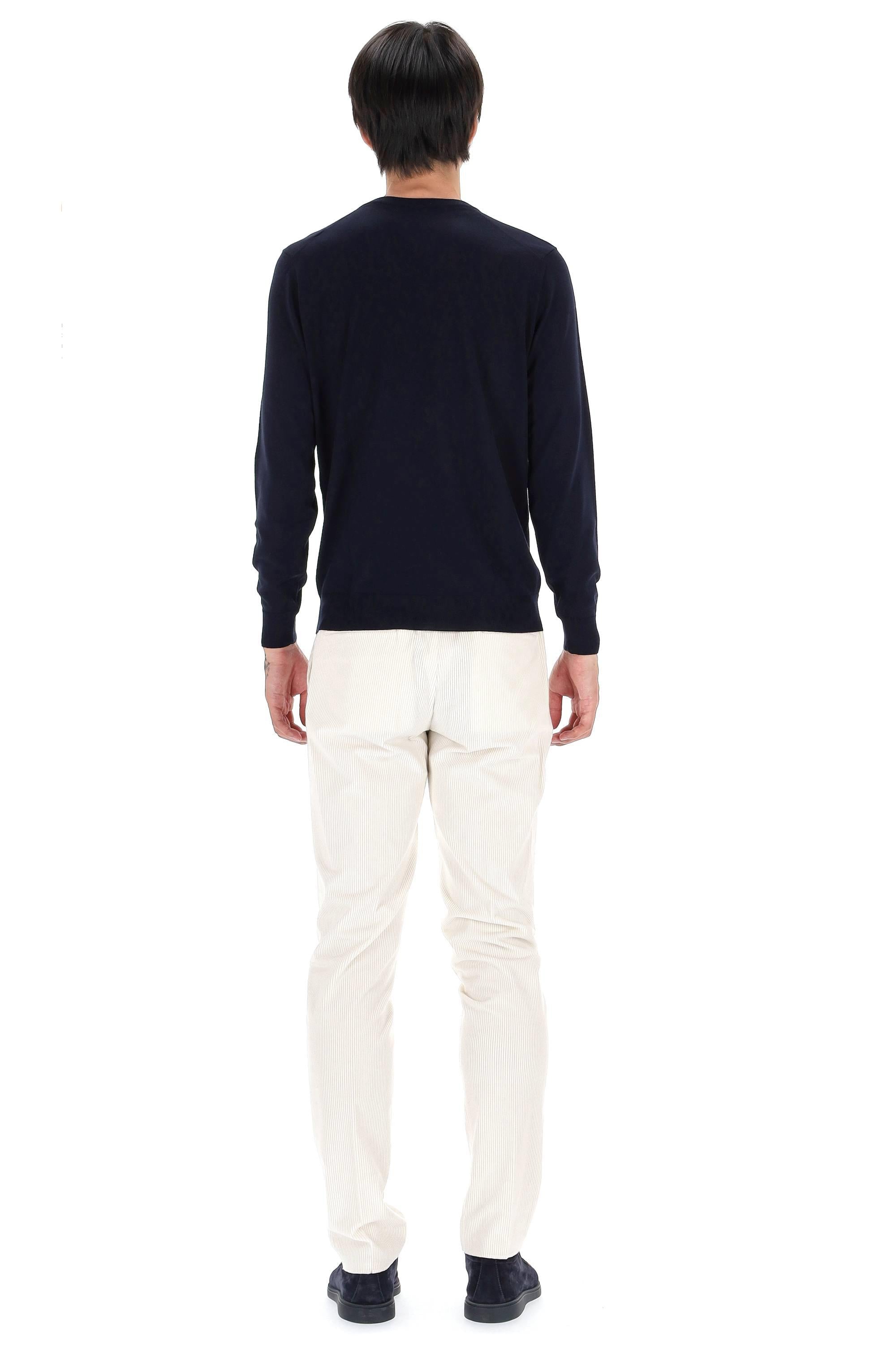 Maglia scollo V in lana super 140's D0D481L 790 Drumohr 