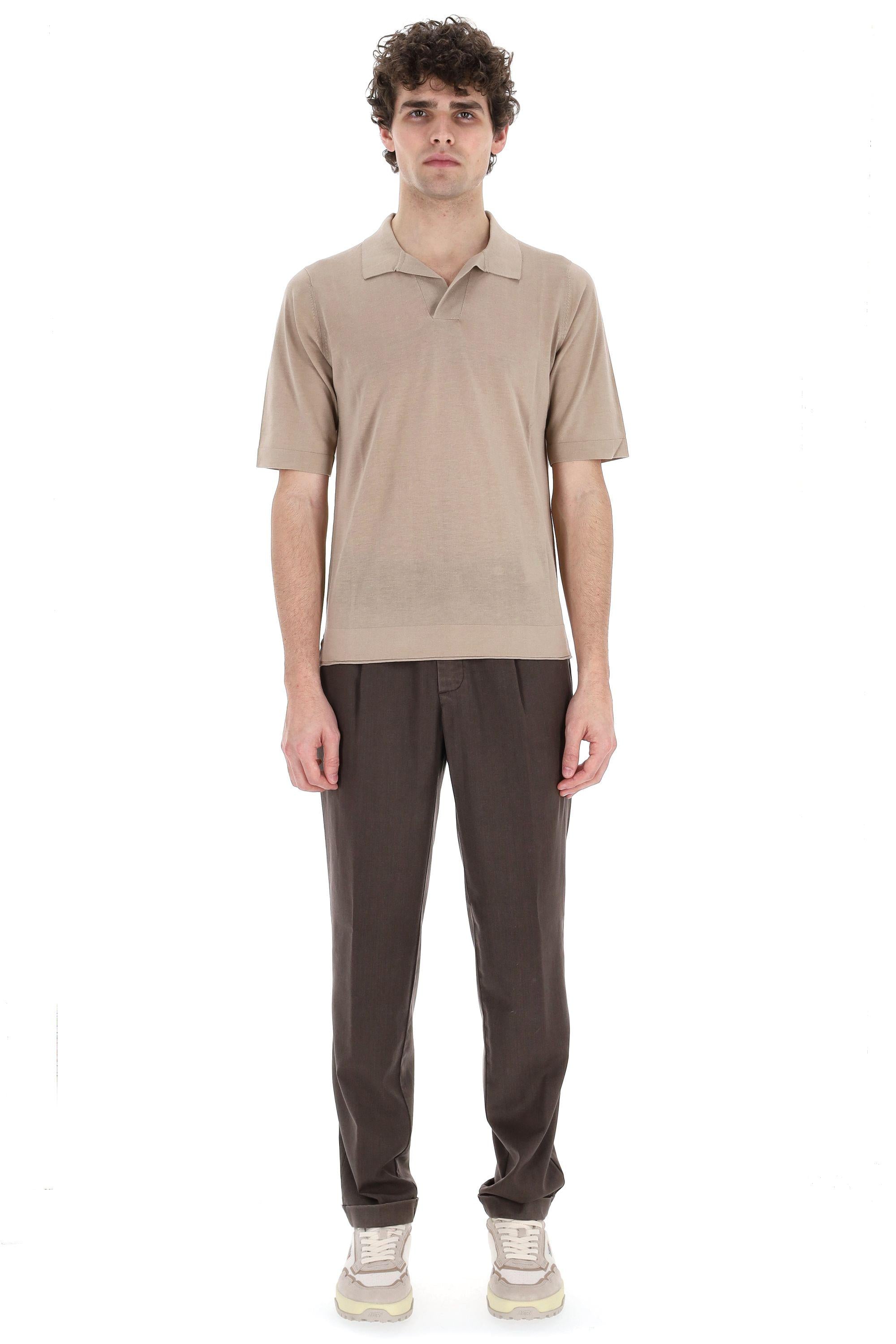 Polo open collar in fine cotone B2W104 18C23-2 14280 Ballantyne 
