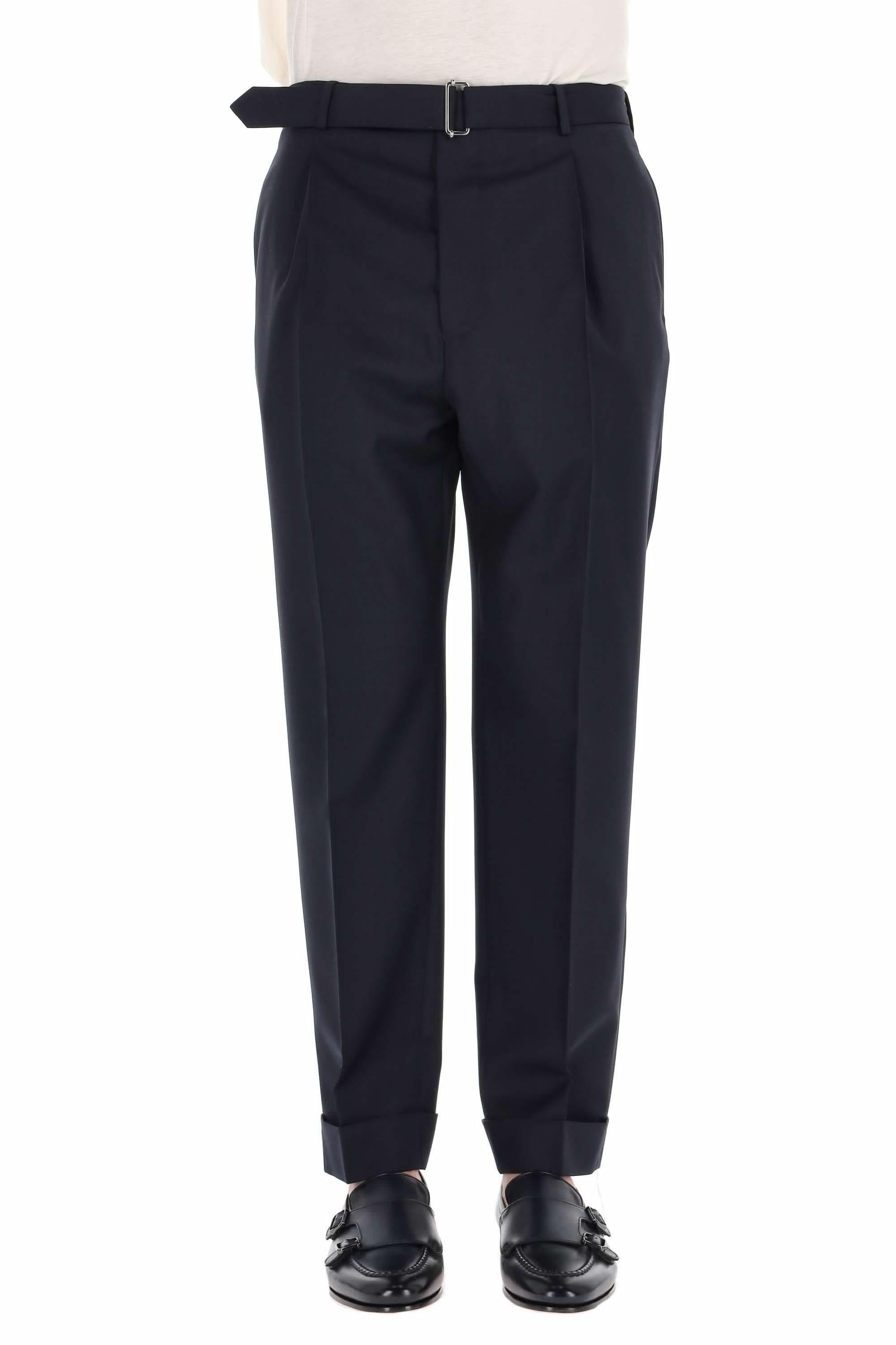 Officine Générale Pantalone in fresco lana mod. Hugo MTLG454 DARK NAVY 