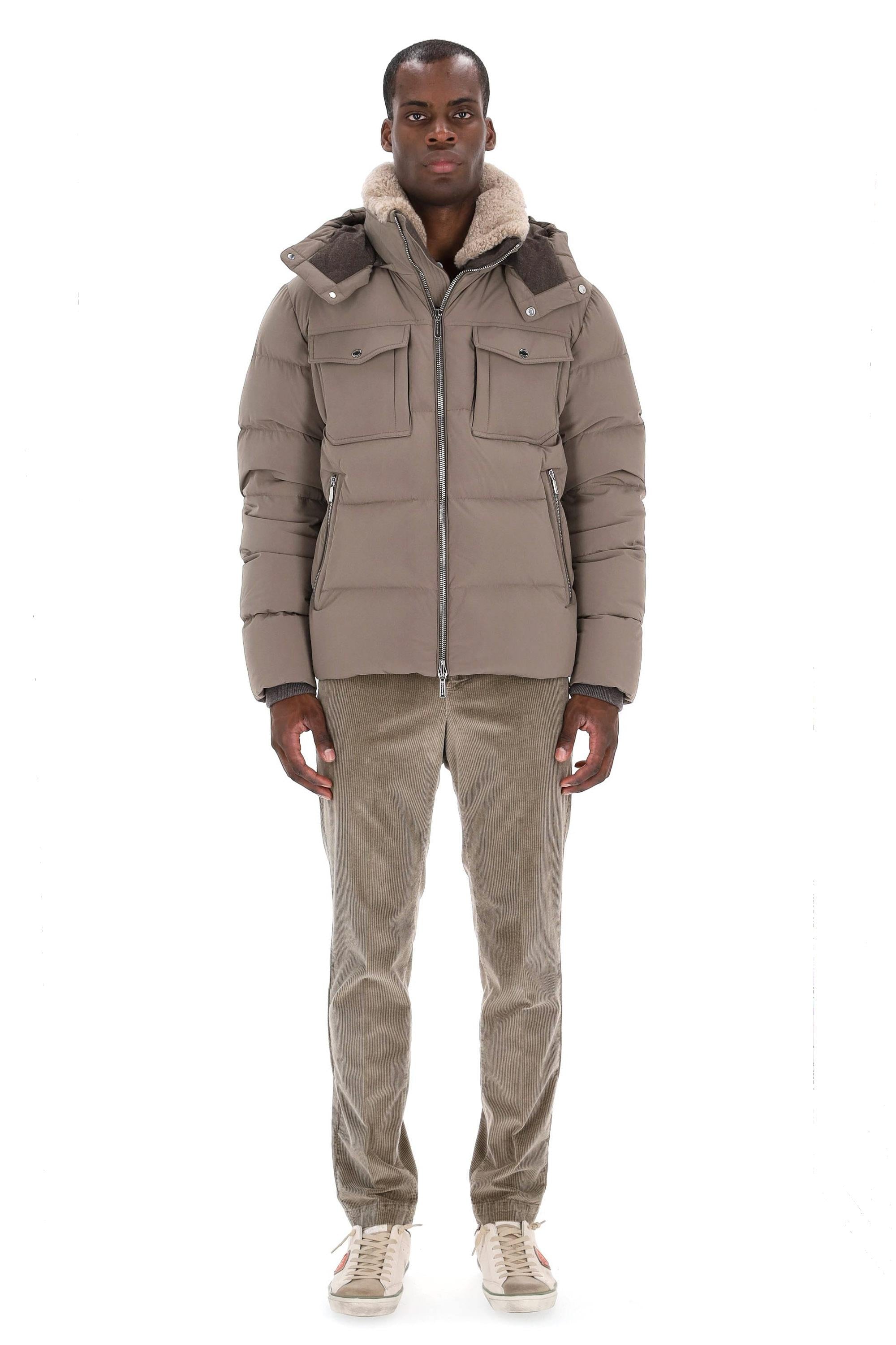 Piumino con collo in montone modello Alarick-KN ALARICK-KN U0214 Moorer 