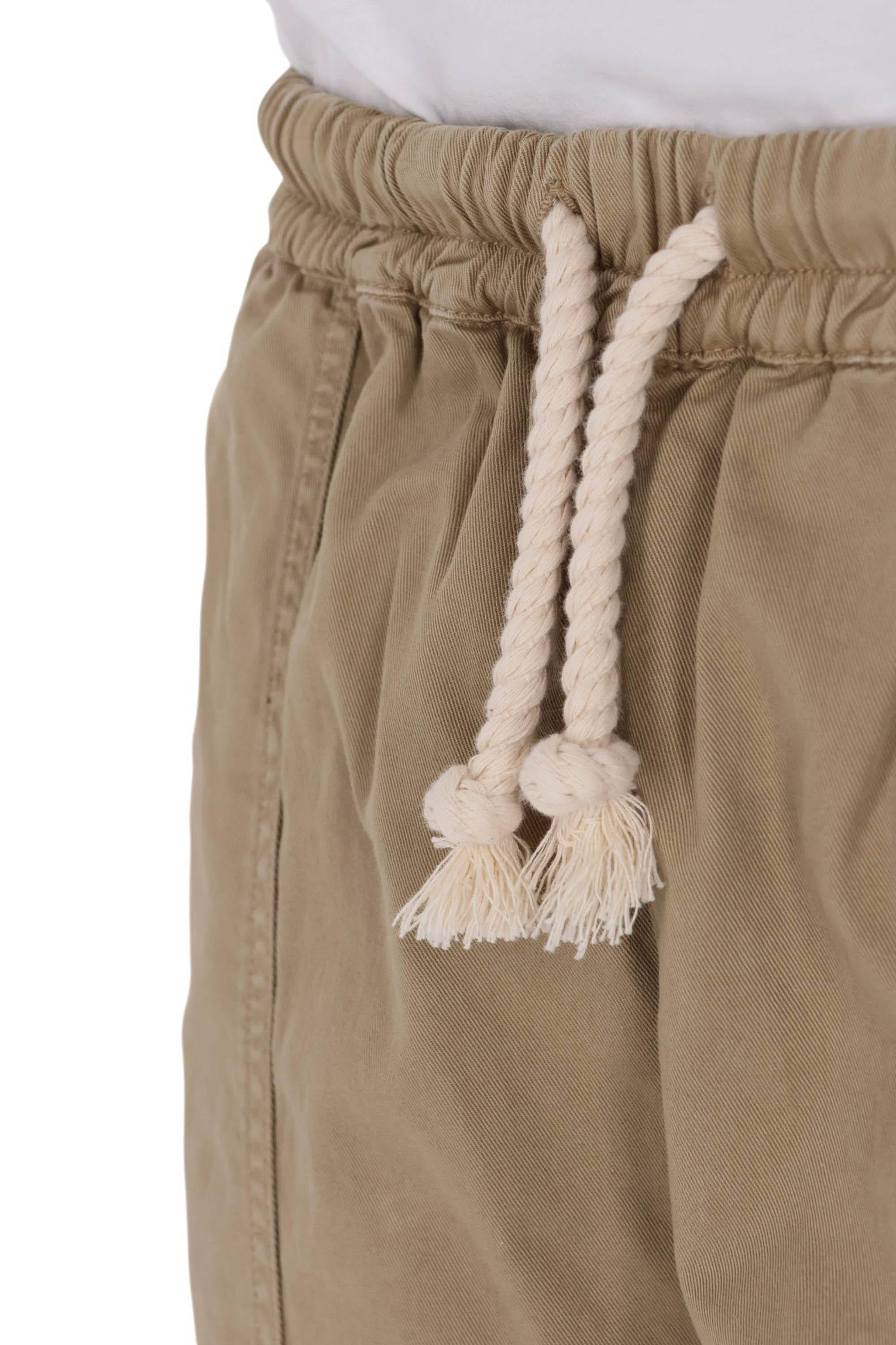 Officine Générale Bermuda Fitz in twill di cotone con coulisse MSHT804 BRITISH KHAKI 