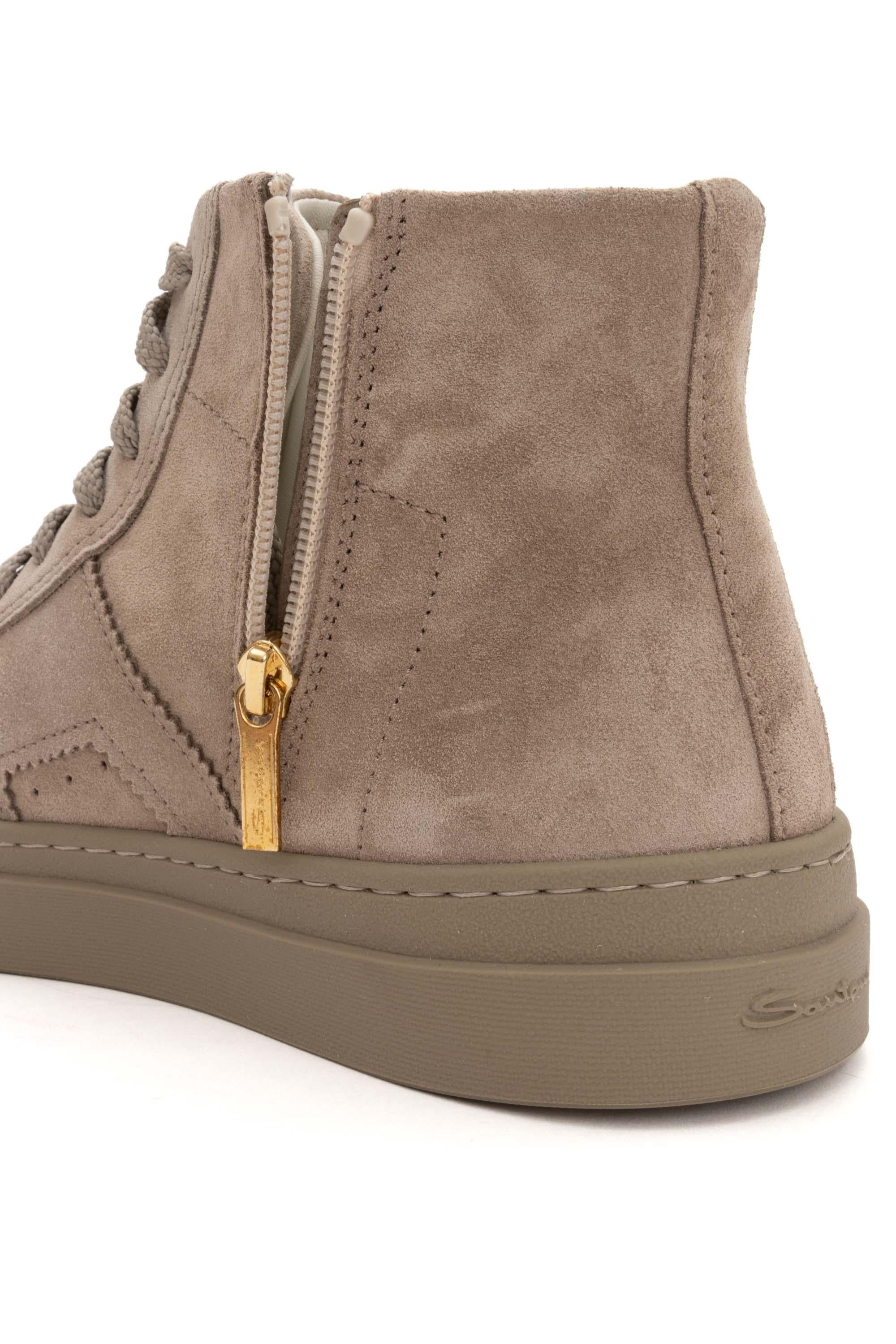 Sneaker mid top in camoscio Double Buckle MBGT21933ARDGSEY M45 Santoni 