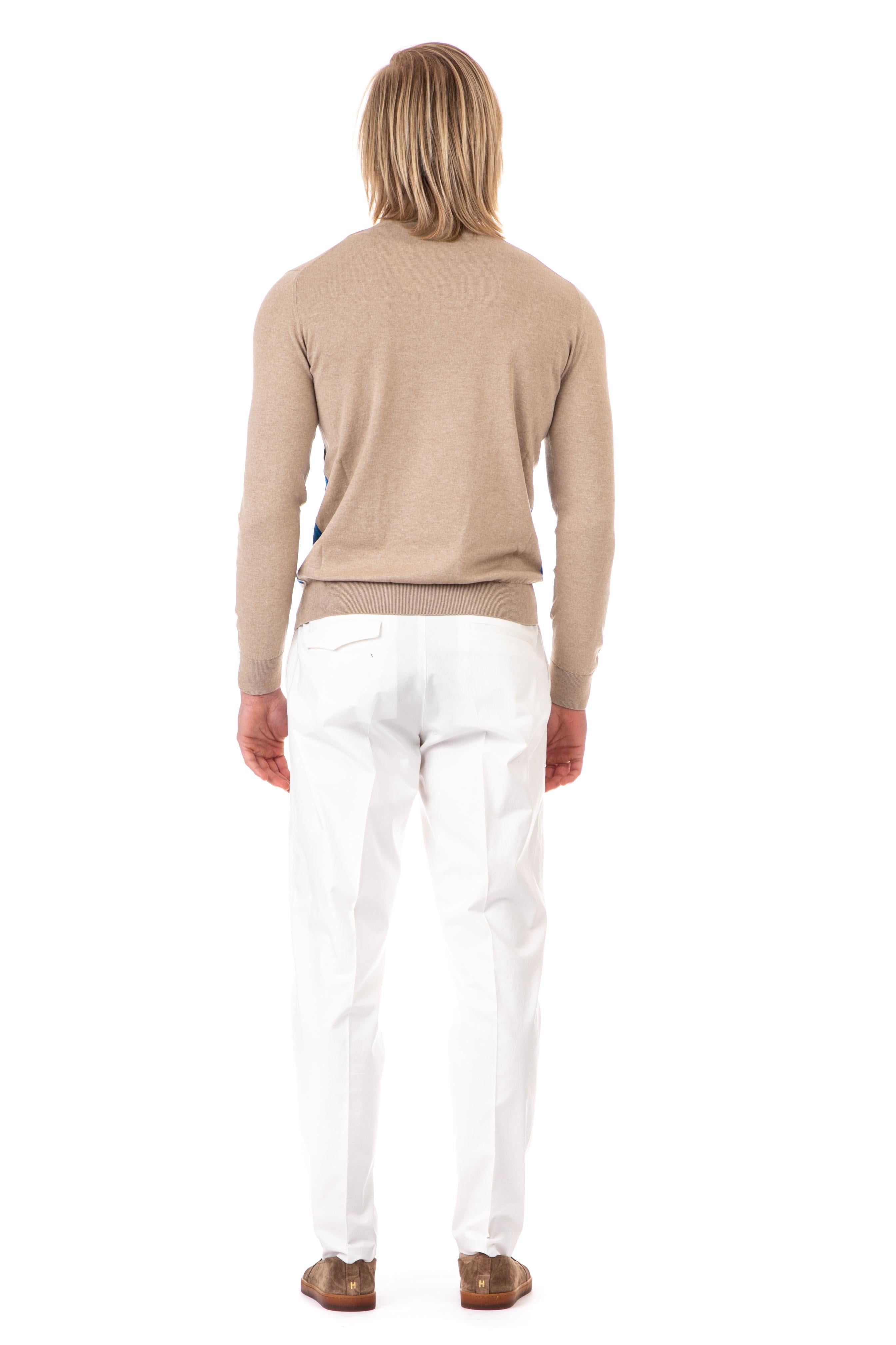 Ballantyne Maglia girocollo in cotone-cashmere diamond B2P000 14CA8 94340 
