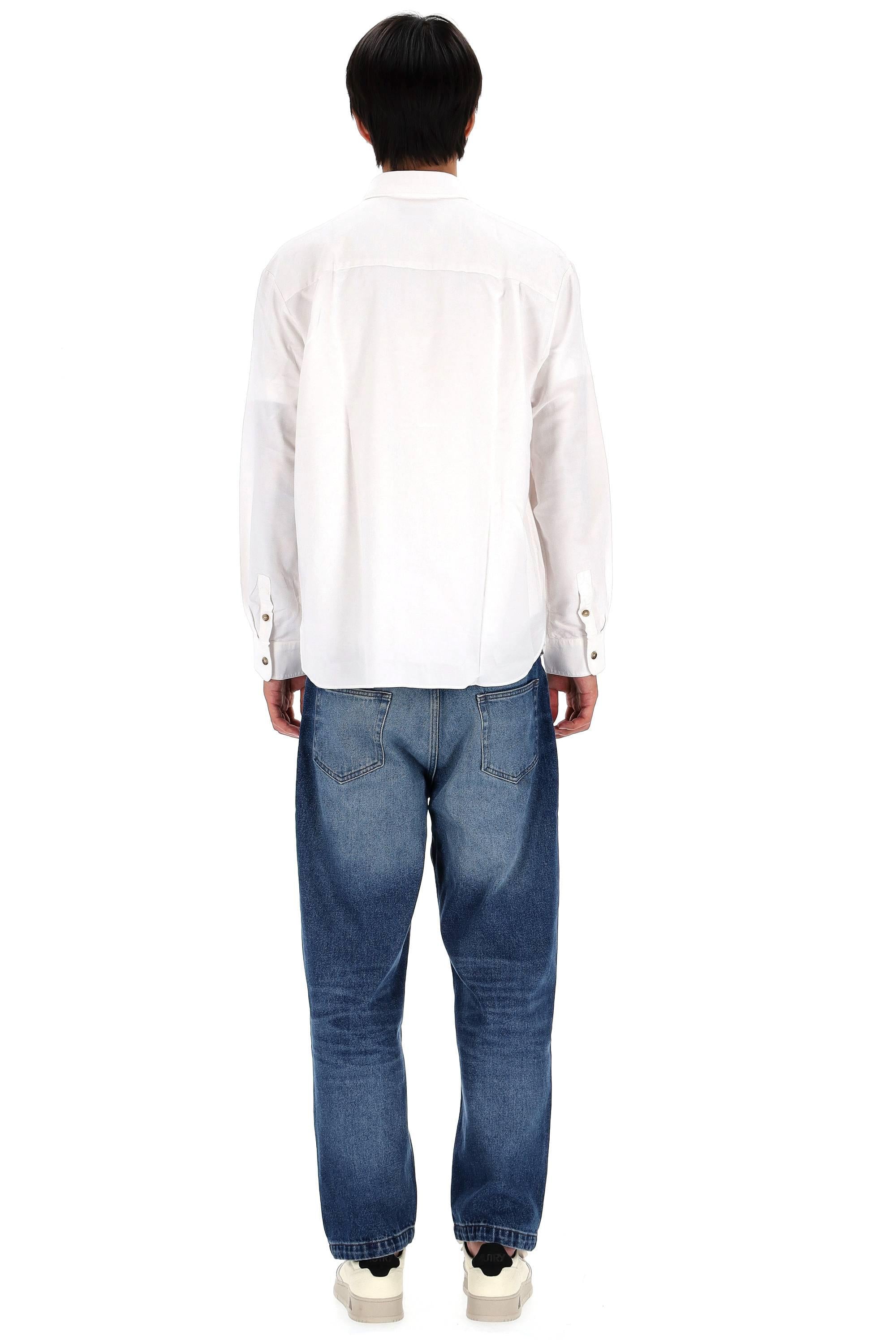A.P.C. Camicia in piquet di cotone con taschino Relax fit COHAH-H12599/2 AAC 