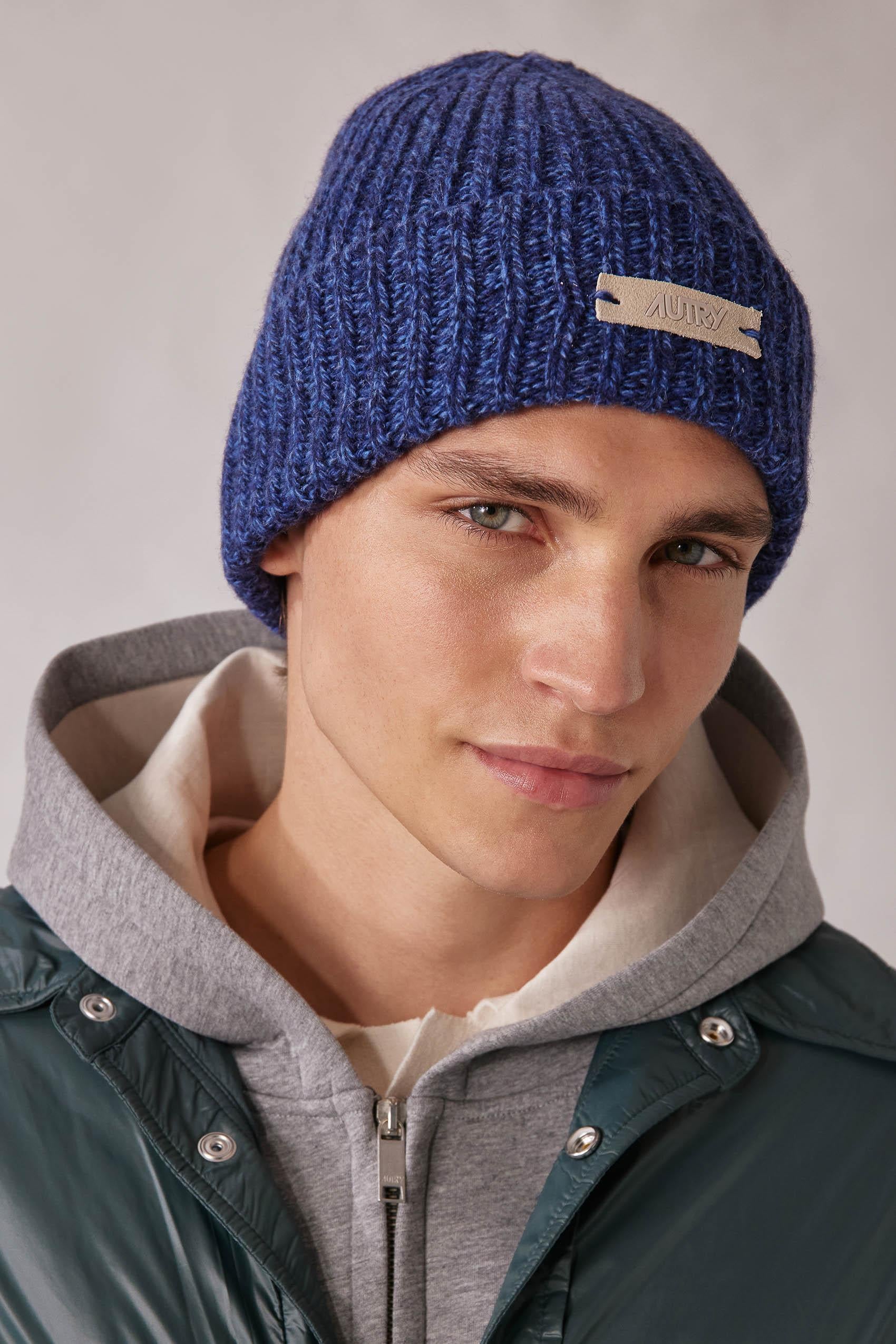 Cuffia in lana moulinè BEPU T7KB BLUE Autry 