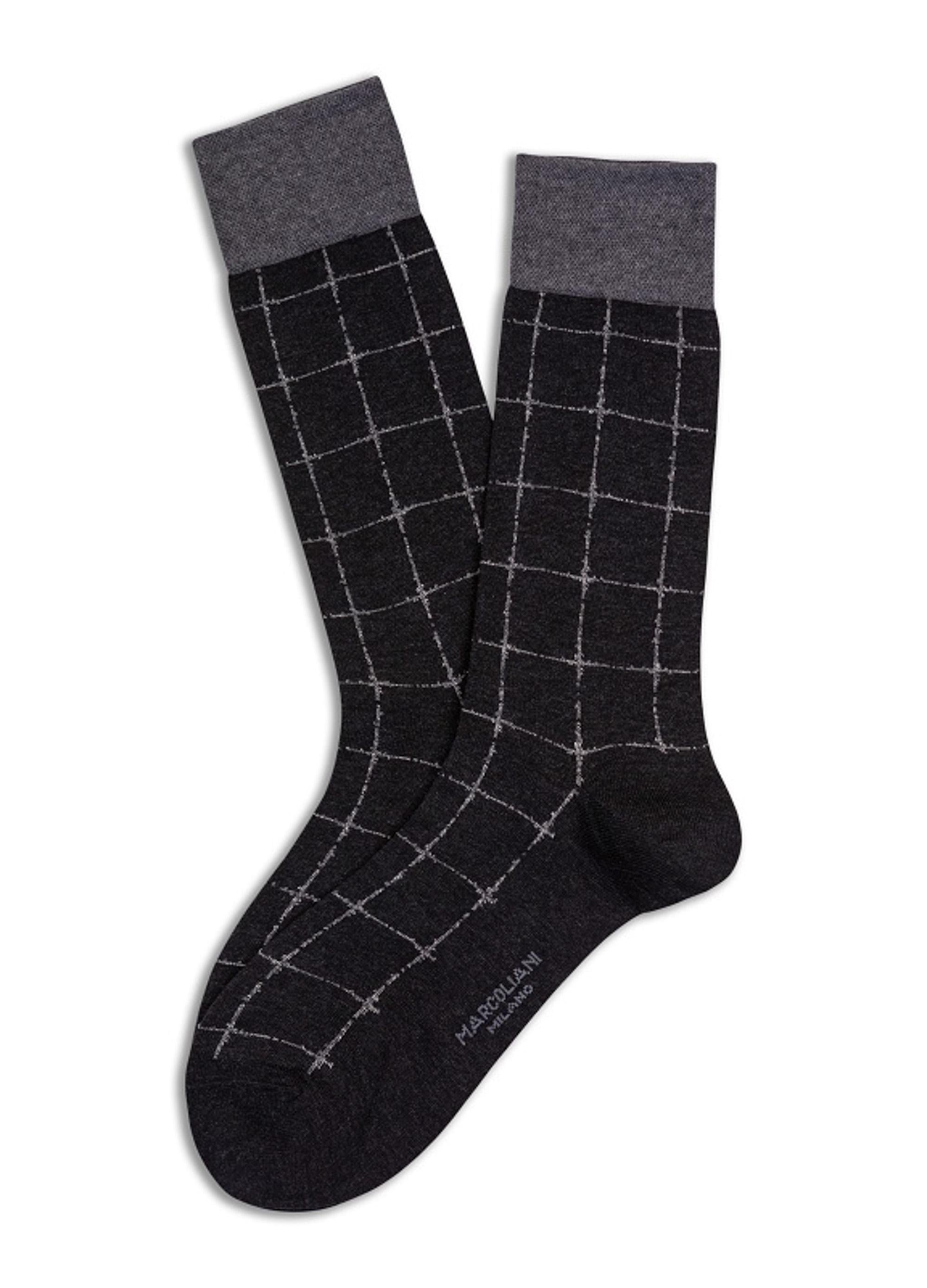 Calza fantasia check in cotone MAR4726L 004 Marcoliani 