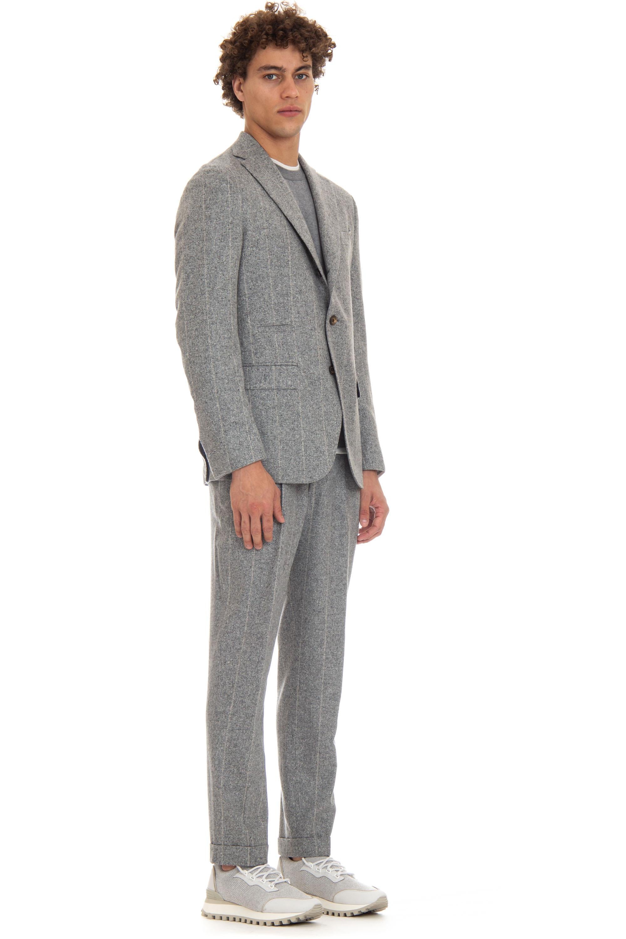 Eleventy Abito sartoriale gessato in lana-seta J75ABUD01 TES0J153 13 