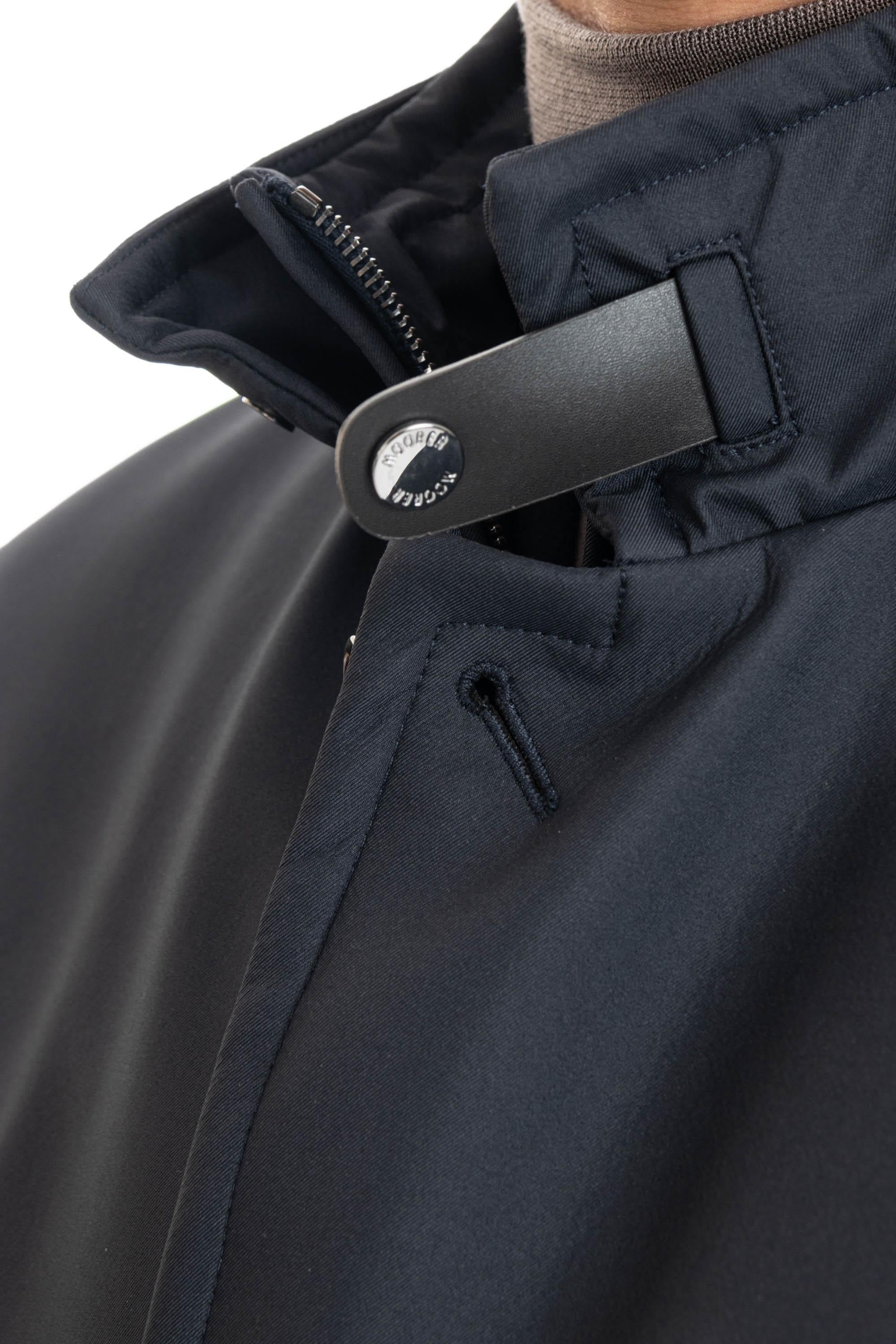 Cappotto in nylon imbottito in fine piumino mod. Bond-Wi BOND-WI DARK BLU Moorer 