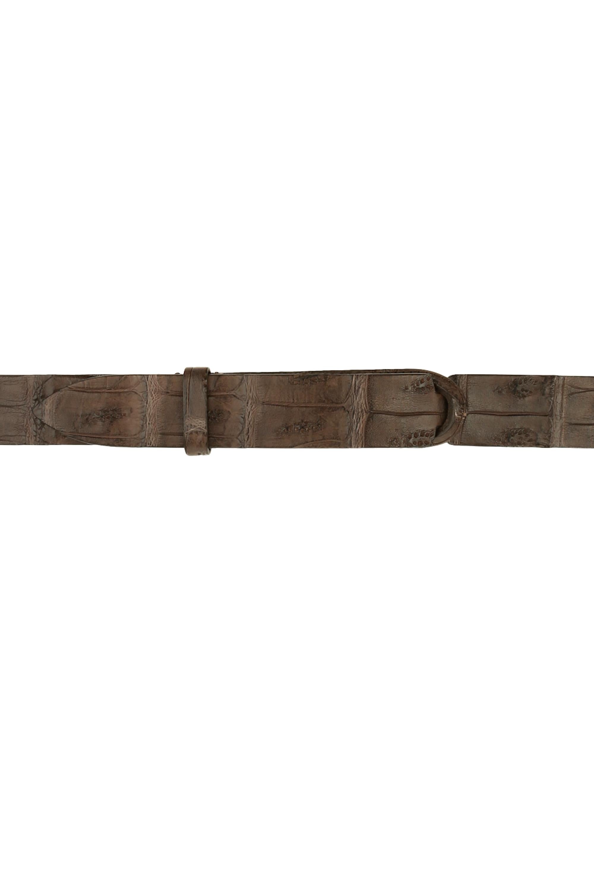 Cintura in coccodrillo No Buckle NB0031_CCS TMORO Orciani 
