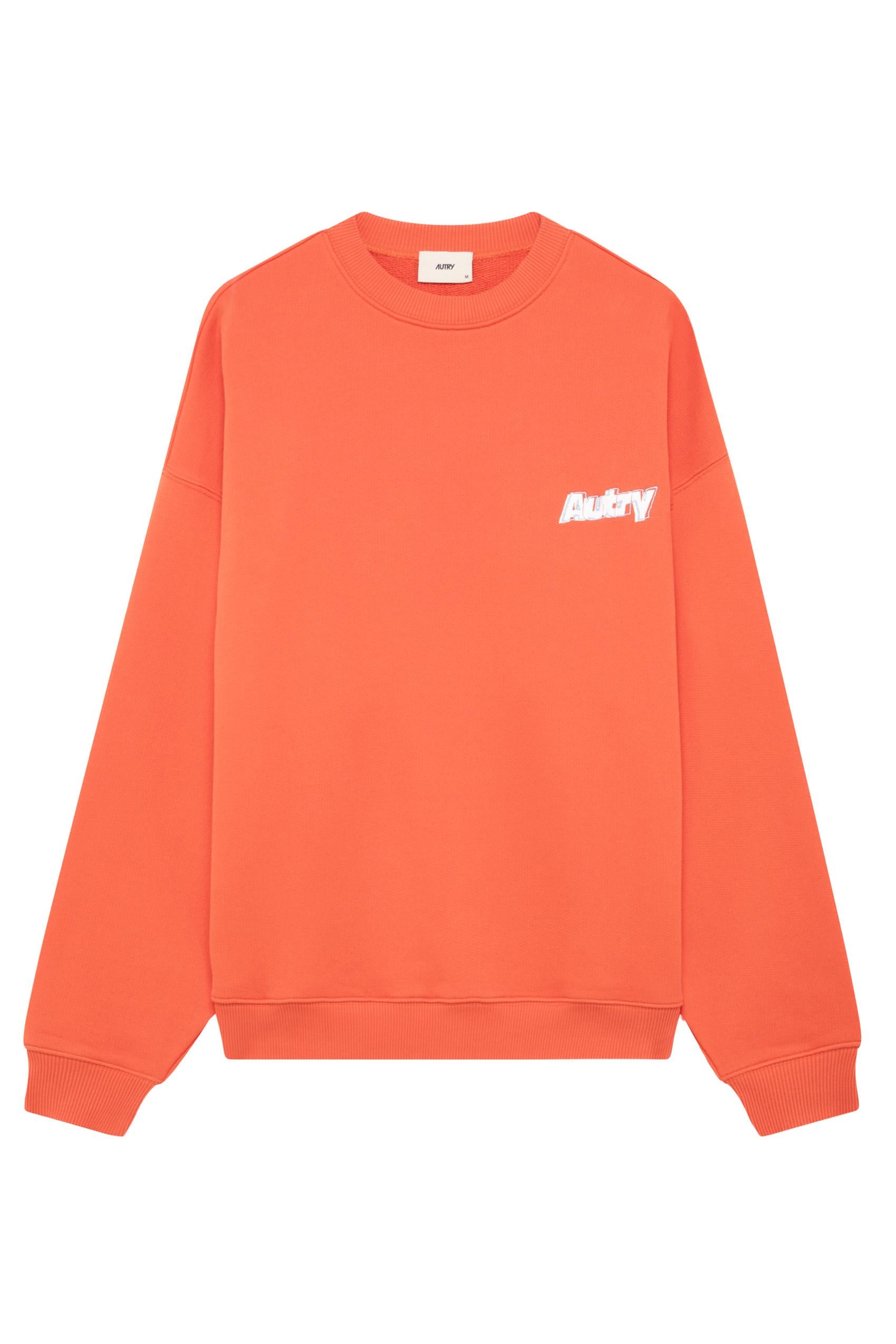 Autry Felpa girocollo in cotone con logo SWPX 035H JERS CHOCINEAL 